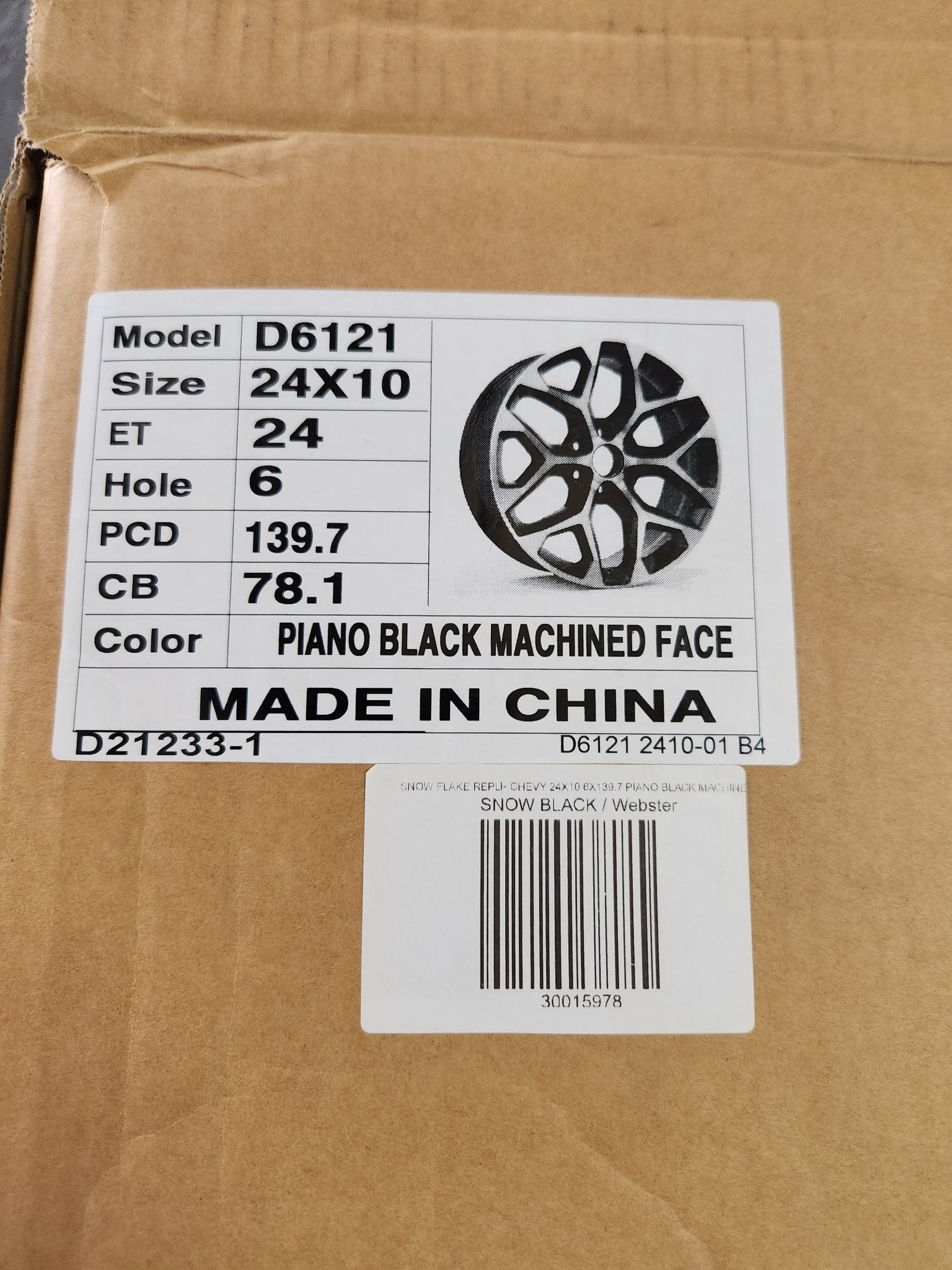 D6121 24X10 6X139.7 PIANO BLACK MACHINED FACE - Gun Hill Tire House (WTW - WHOLESALE TIRES & WHEELS)