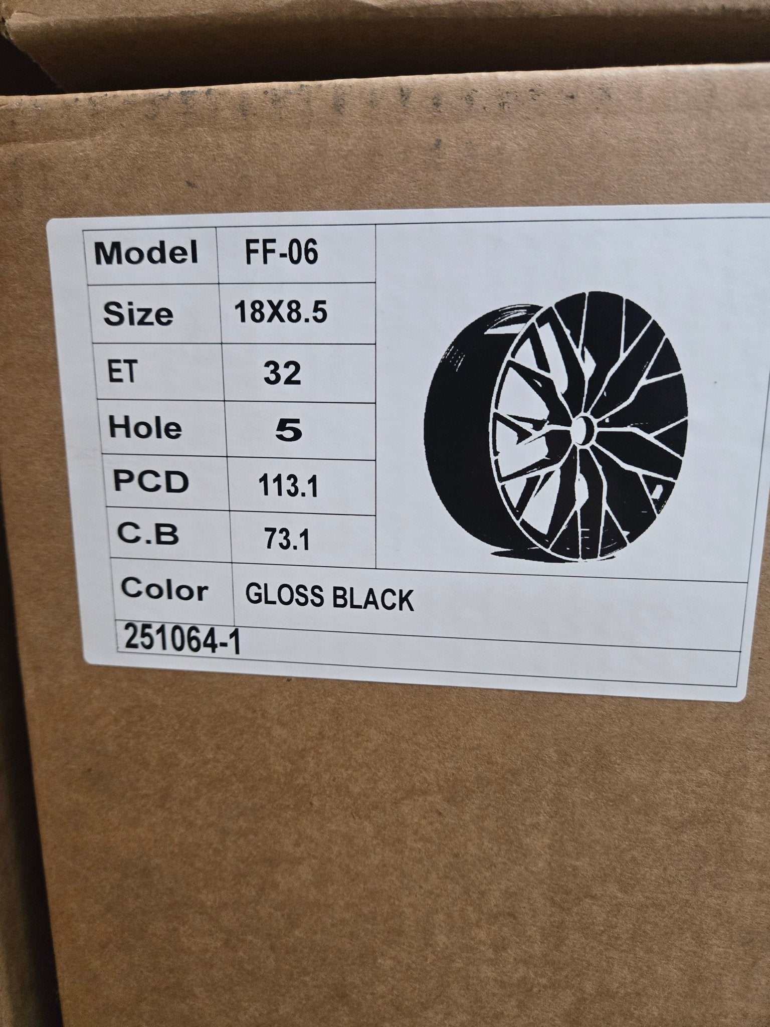 PEGASUSS FF - 06 18X8.5 5X112 5X114.3 PIANO BLACK - Gun Hill Tire House (WTW - WHOLESALE TIRES & WHEELS)