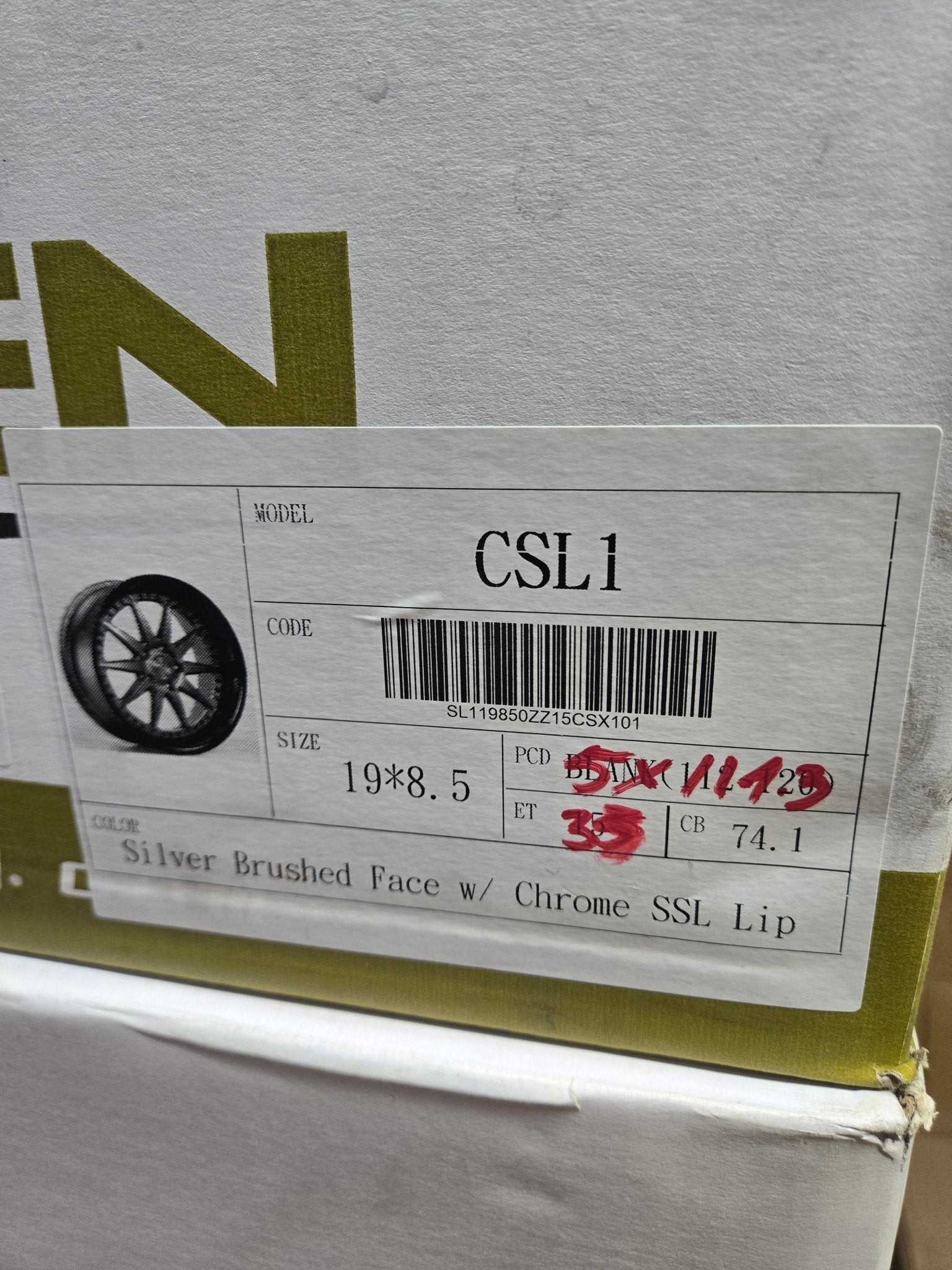 RENNEN CSL - 1 19X8.5 5X114.3 SILVER BRUSHED - Gun Hill Tire House (WTW - WHOLESALE TIRES & WHEELS)