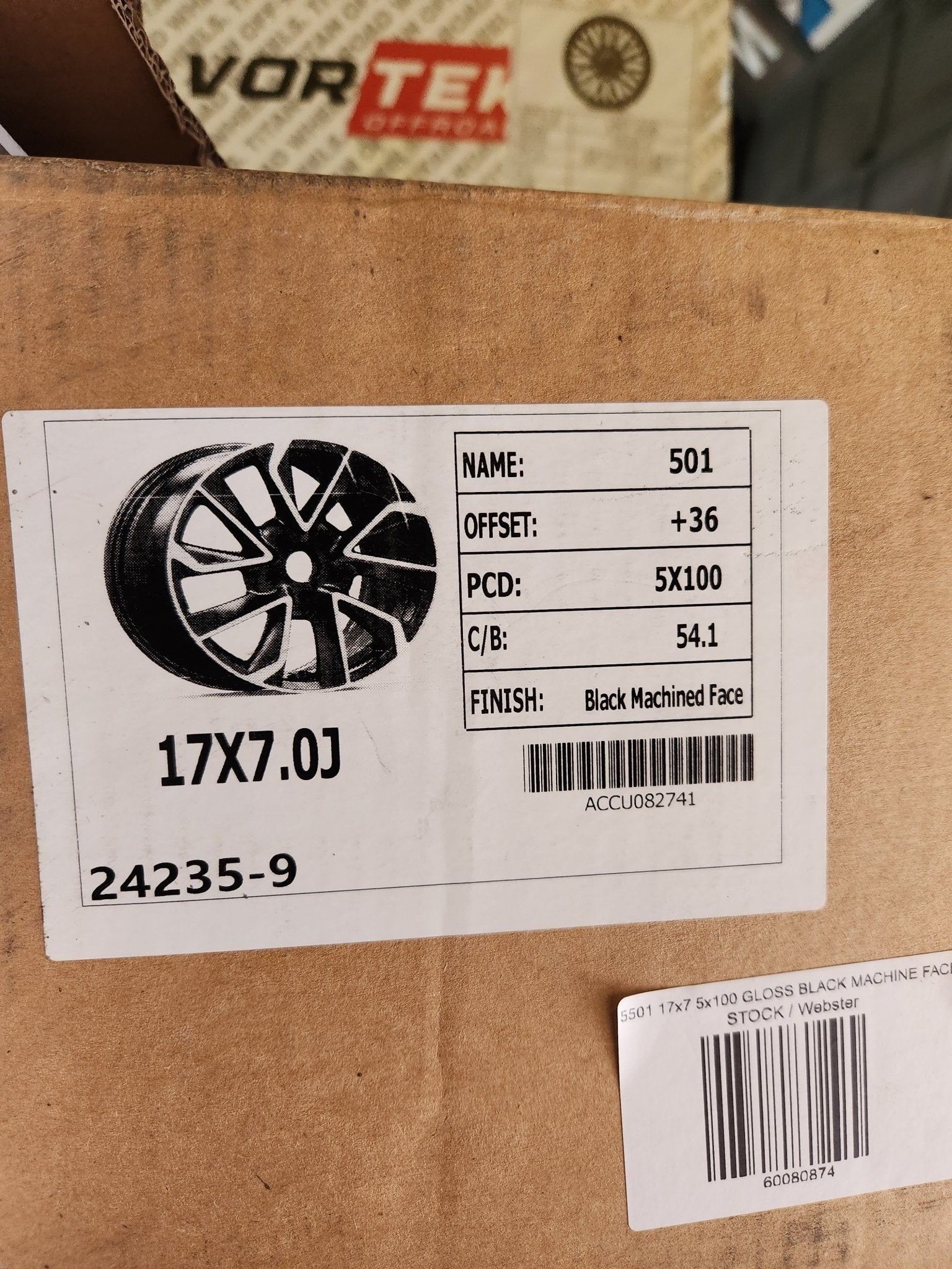 5501 17x7 5x100 GLOSS BLACK MACHINE FACE - Gun Hill Tire House (WTW - WHOLESALE TIRES & WHEELS)