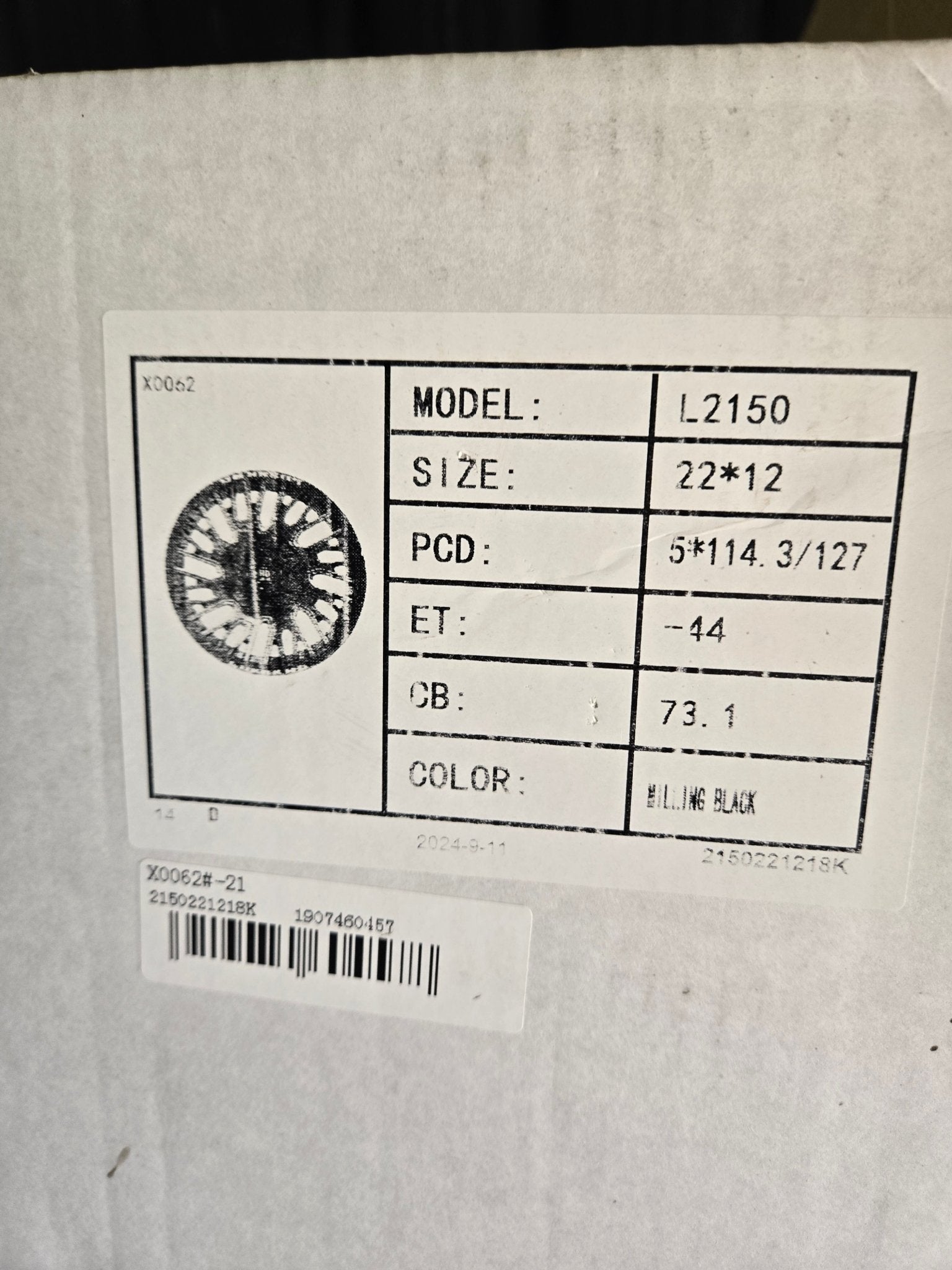 PEGASUS 2150 LHD - 28 22X12 5X114.3 5X127 PIANO BLACK MILLING WHNDOW - Gun Hill Tire House (WTW - WHOLESALE TIRES & WHEELS)