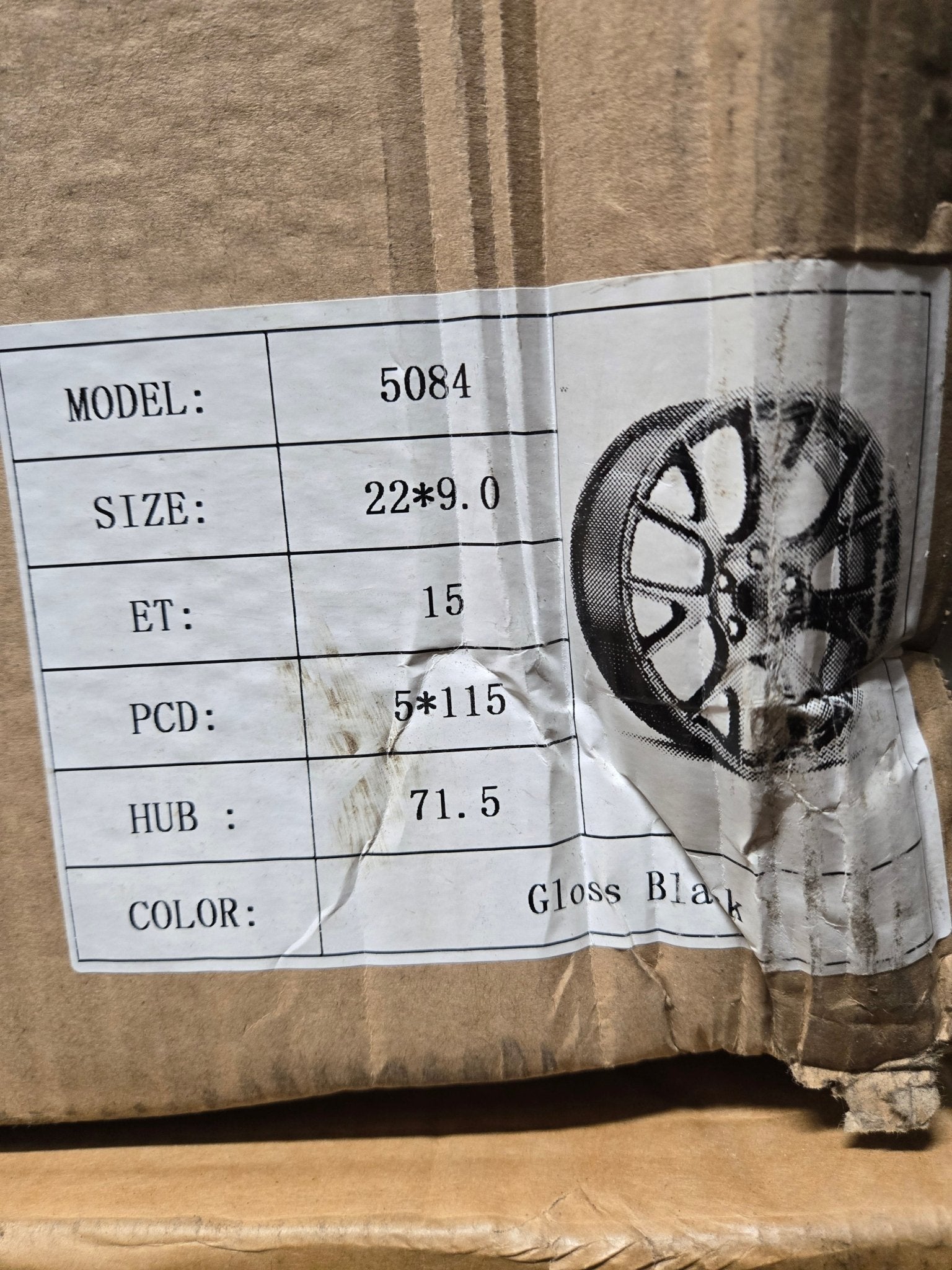 161gb - 22959018 22x9.0 5x115 G - BLK - Gun Hill Tire House (WTW - WHOLESALE TIRES & WHEELS)