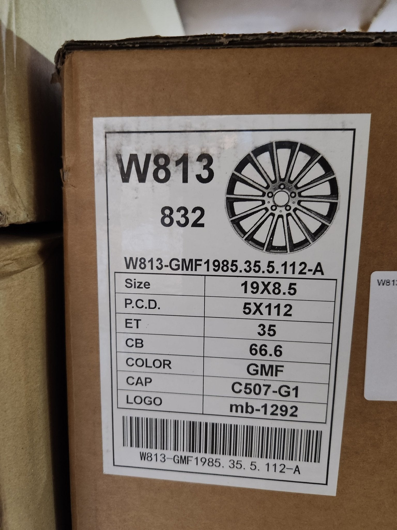 W813 19x8.5 5x112 GUNMETAL MACHINED FACE