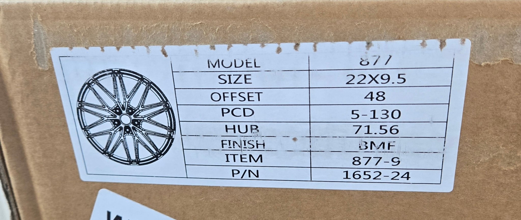 W864 22X9.5 5X130 BLACK MACHINED FACE - Gun Hill Tire House (WTW - WHOLESALE TIRES & WHEELS)