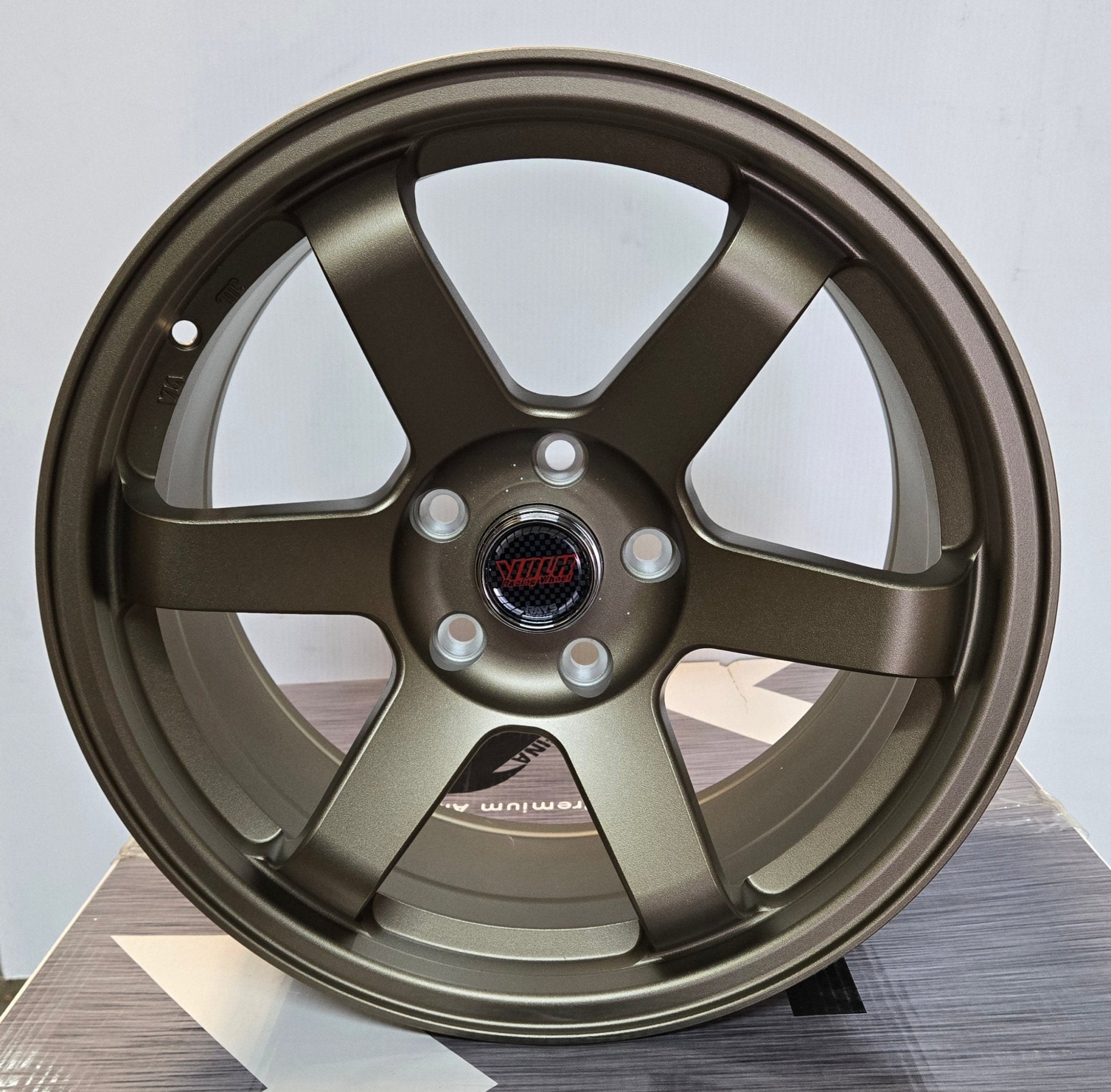 ZS - 108 TE37 STYLE 17x8.0 5x112 / 5x114.3 MATTE BRONZE - Gun Hill Tire House (WTW - WHOLESALE TIRES & WHEELS)