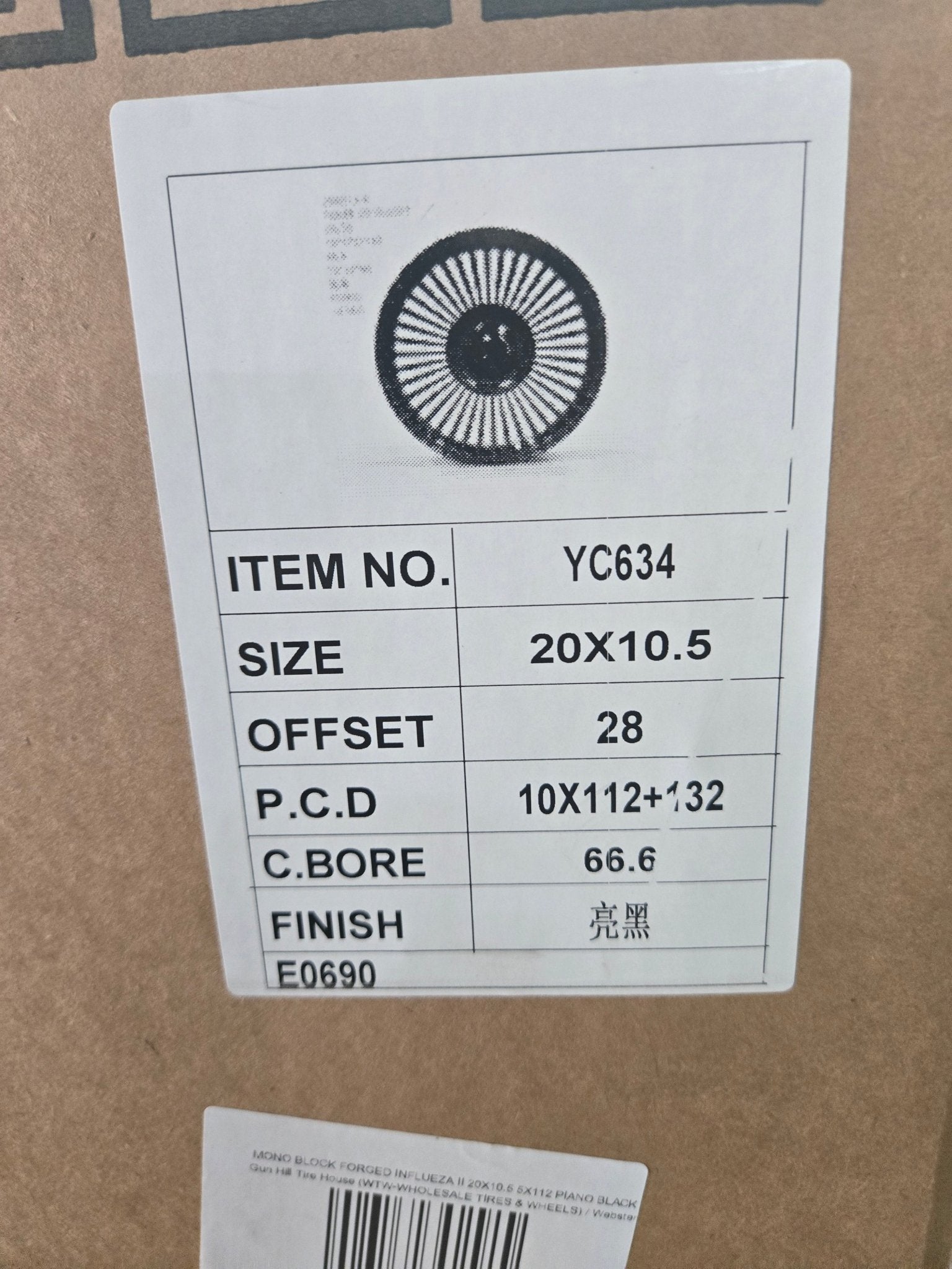 MONO BLOCK FORGED INFLUEZA II 20X10.5 5X112 5x132 PIANO BLACK - Gun Hill Tire House (WTW - WHOLESALE TIRES & WHEELS)