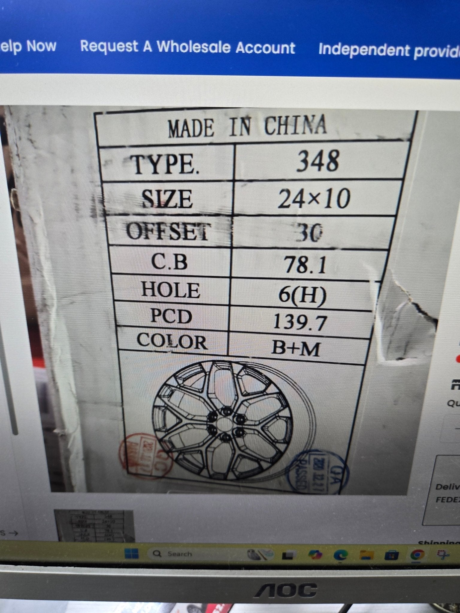 REP 348 24X10 6X139.7 BLACK MACHINED FACE - Gun Hill Tire House (WTW - WHOLESALE TIRES & WHEELS)