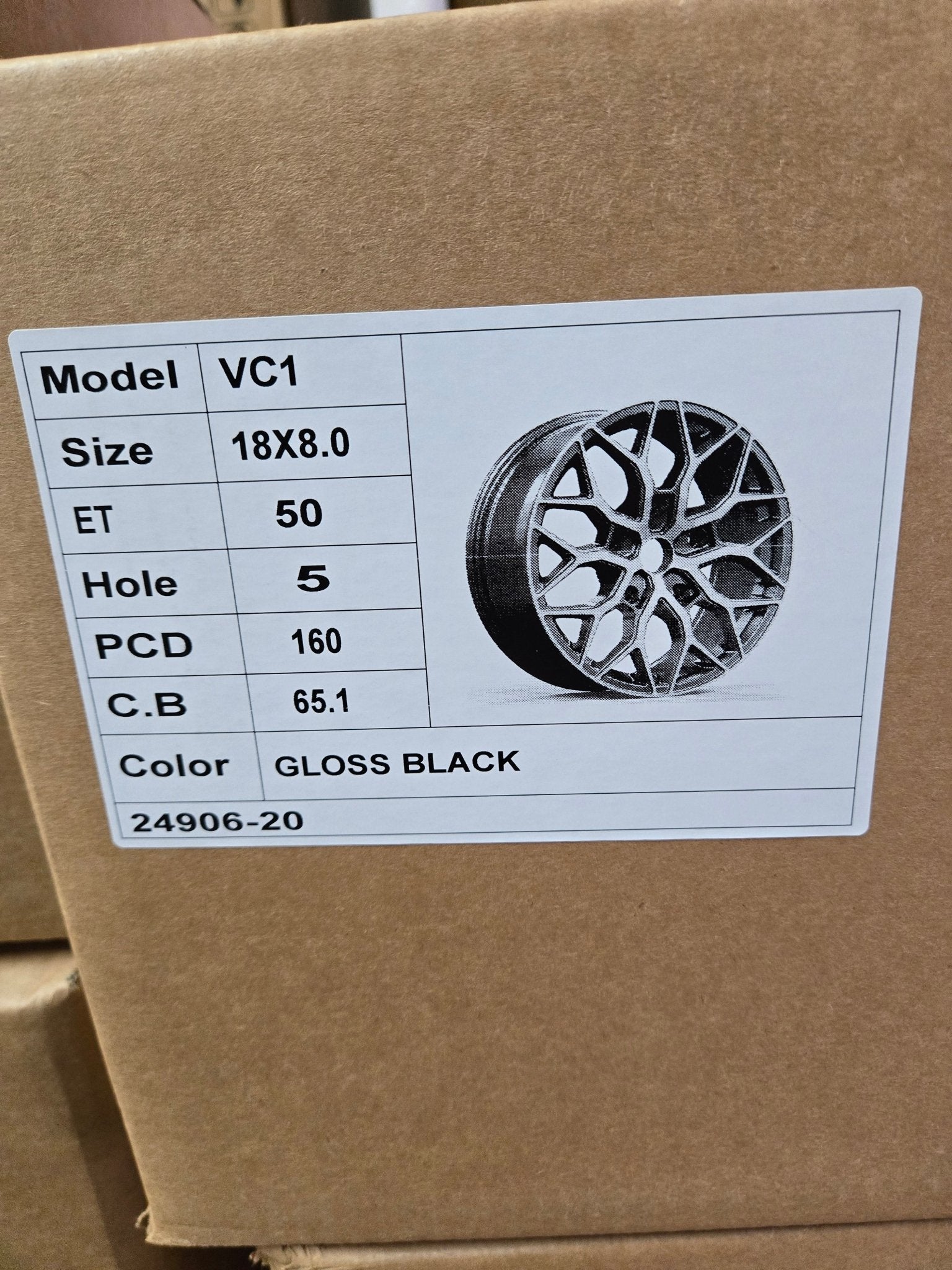 OE-0319 18x8.0 5x160 FULL GLOSS BLACK