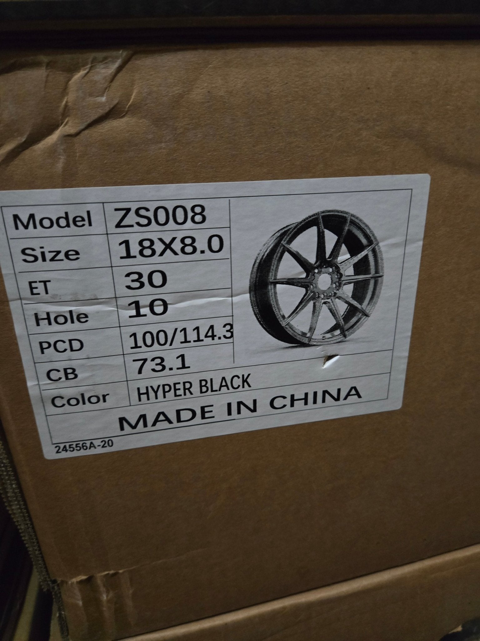 SHOGUN ZS - 8 18X8 5x100 / 5x114.3 HYPER BLACK - Gun Hill Tire House (WTW - WHOLESALE TIRES & WHEELS)