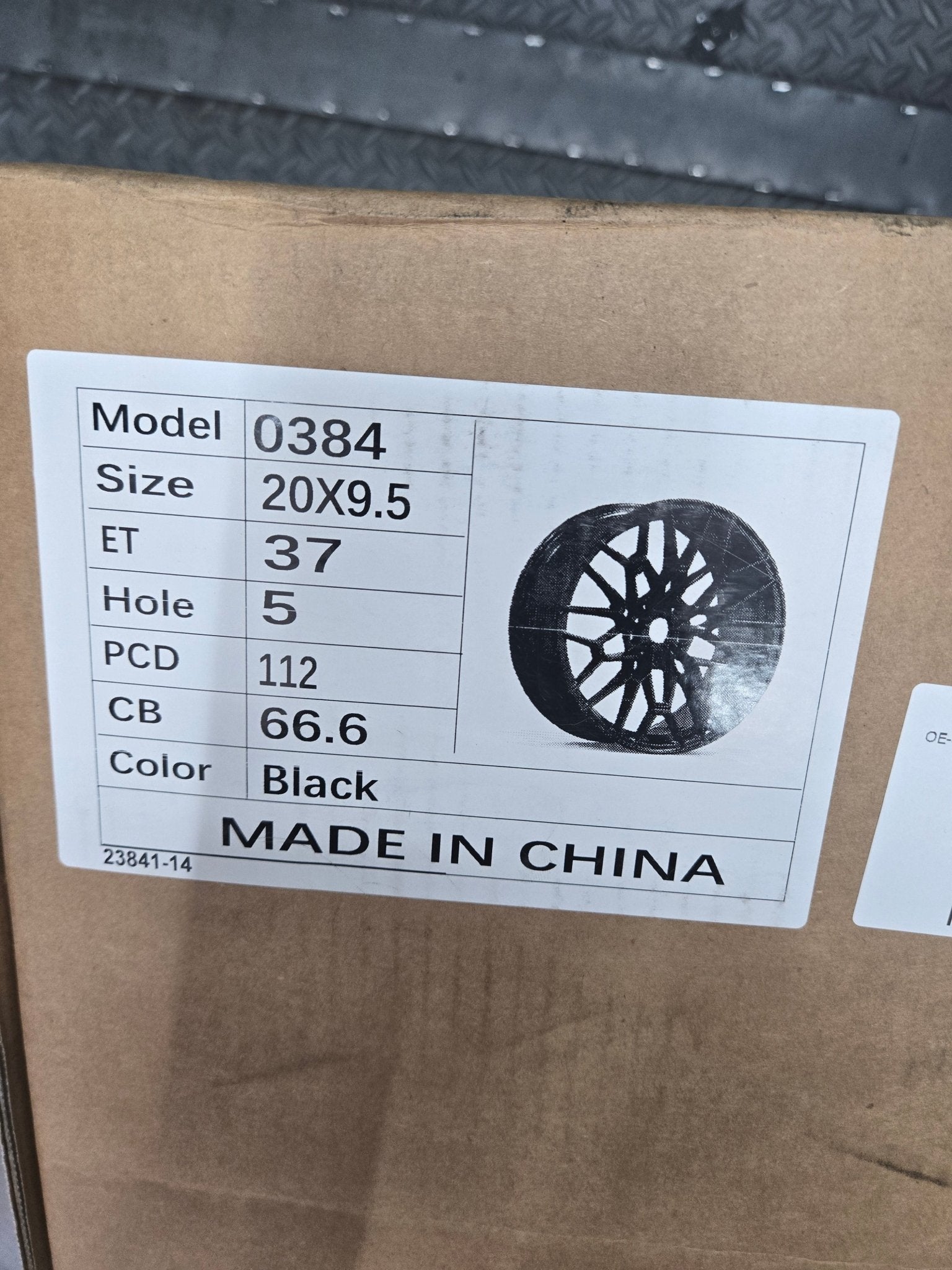 OE - 0384 827M STYLE 20x9.5 5x112 GLOSS BLACK - Gun Hill Tire House (WTW - WHOLESALE TIRES & WHEELS)