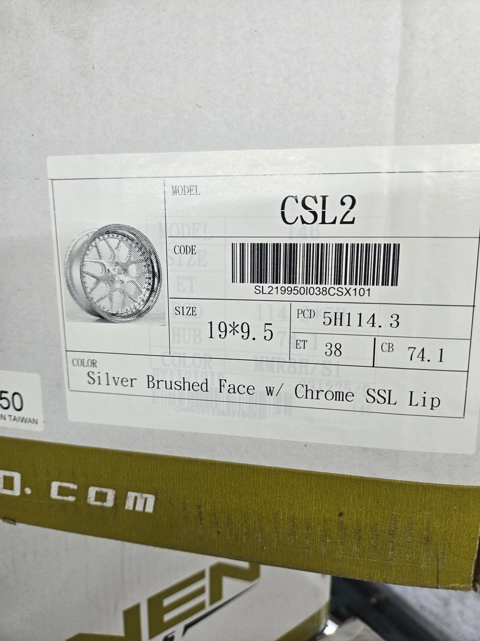 RENNEN CSL2 19x9.5 5x114.3 SILVER BRUSHED FACE W CHROME SSL LIP - Gun Hill Tire House (WTW - WHOLESALE TIRES & WHEELS)