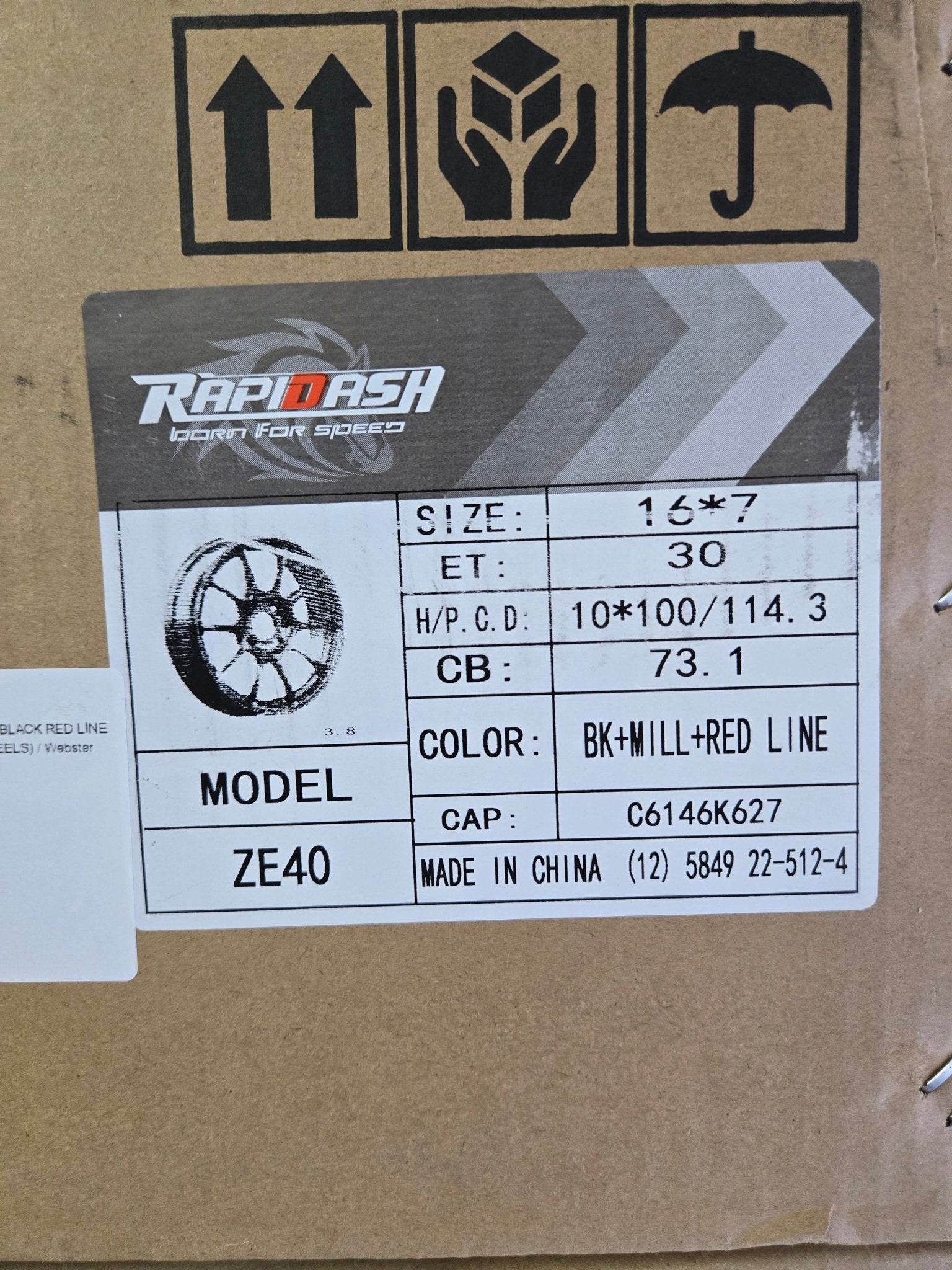 ZE40 TIME - ATTACK REP 16X7.0 5X114.3 5X100 PIANO BLACK RED LINE - Gun Hill Tire House (WTW - WHOLESALE TIRES & WHEELS)