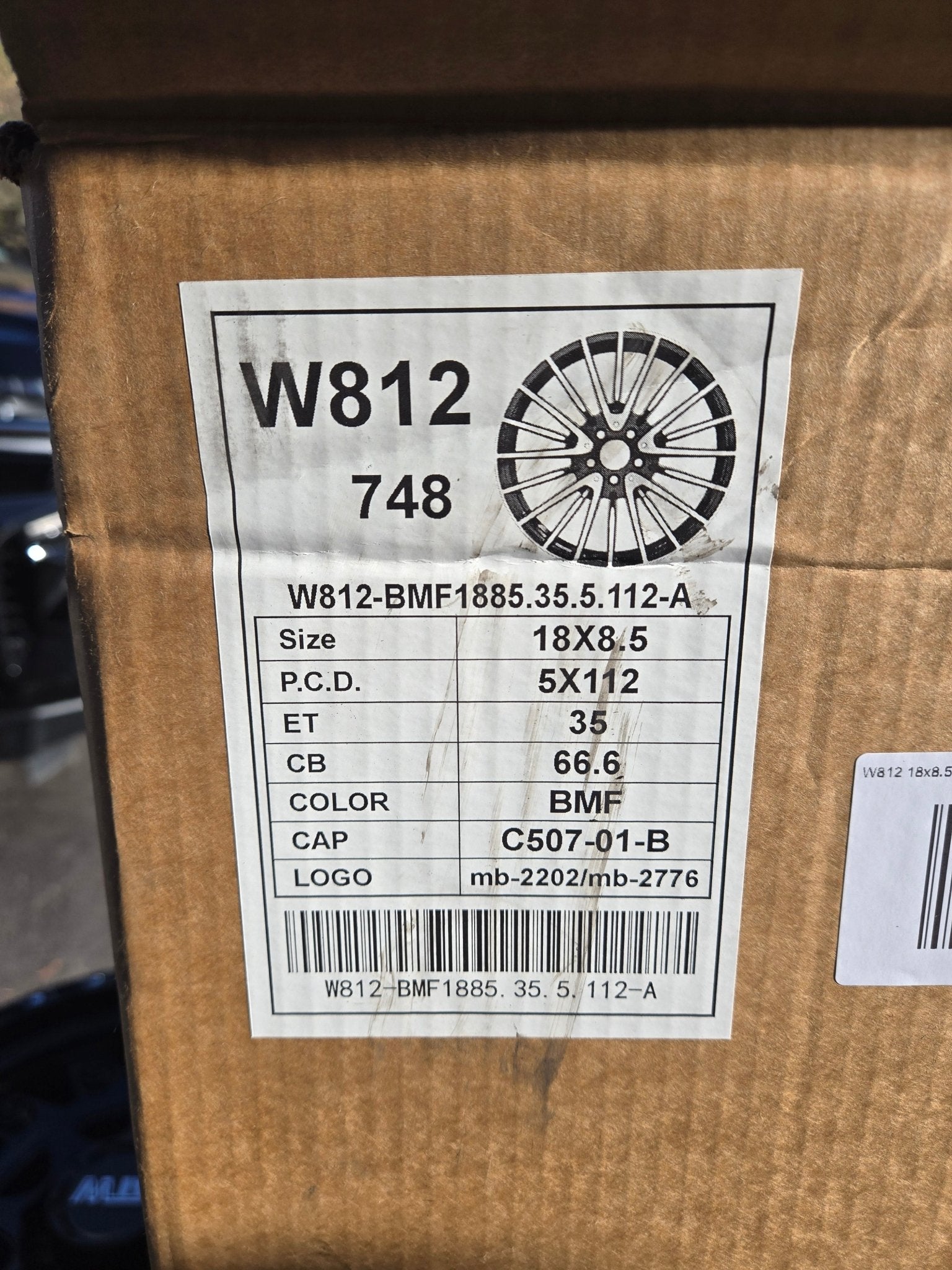 W812 18x8.5 5x112 GLOSS BLACK MACHINE FACE - Gun Hill Tire House (WTW - WHOLESALE TIRES & WHEELS)