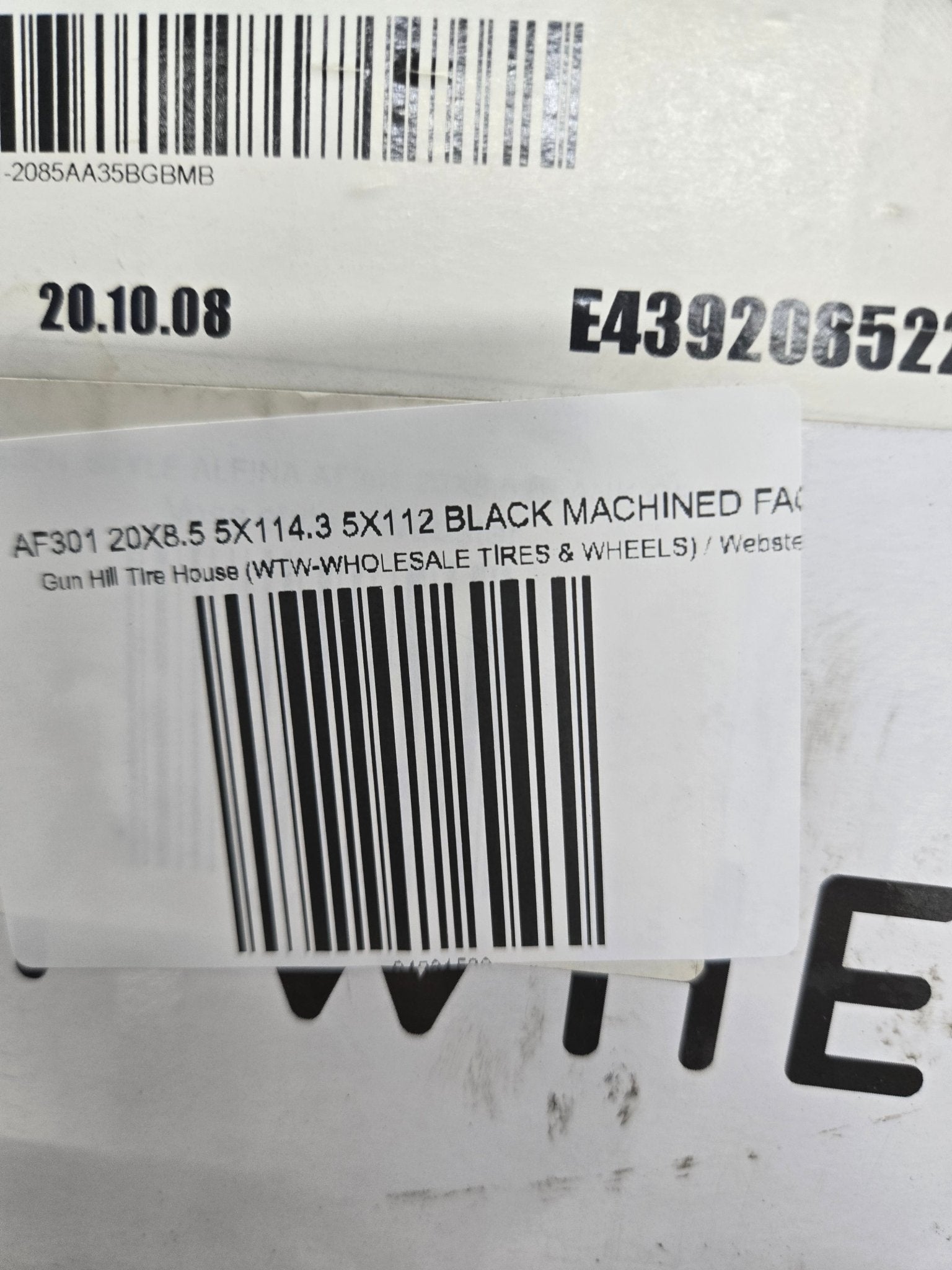 AF301 20X8.5 5X114.3 5X112 BLACK MACHINED FACE - Gun Hill Tire House (WTW - WHOLESALE TIRES & WHEELS)