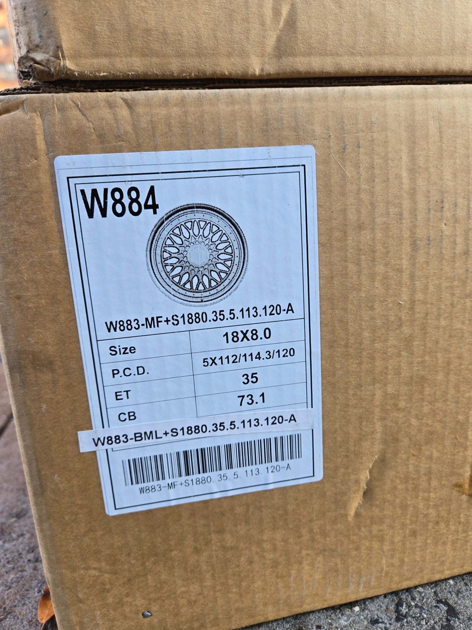 W884 18x8.0 5x112 / 5x114.3 / 5x120 BLACK MACHINED LIP - Gun Hill Tire House (WTW - WHOLESALE TIRES & WHEELS)