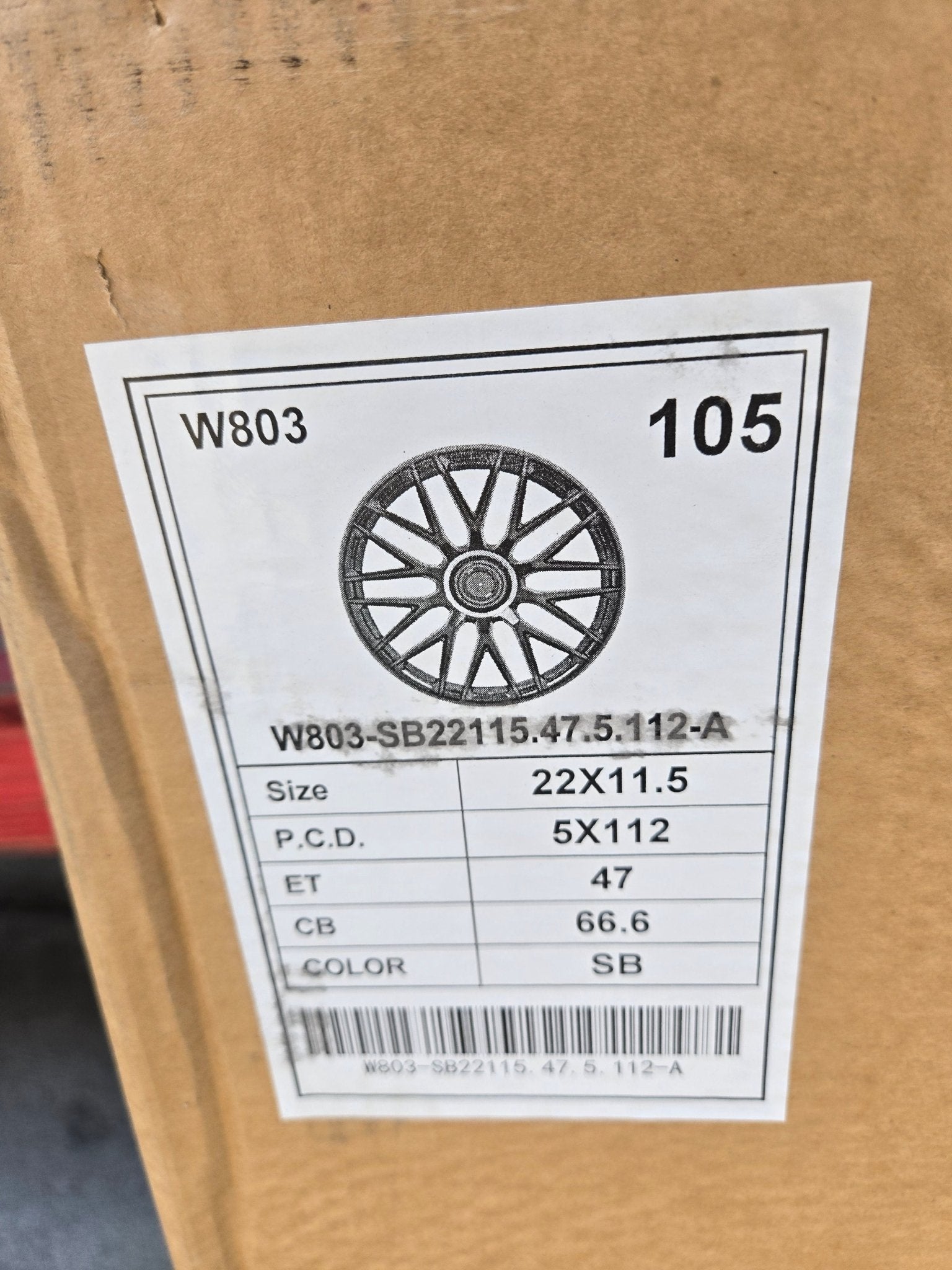 W803 22X11.5 5X112 SATIN BLACK - Gun Hill Tire House (WTW - WHOLESALE TIRES & WHEELS)