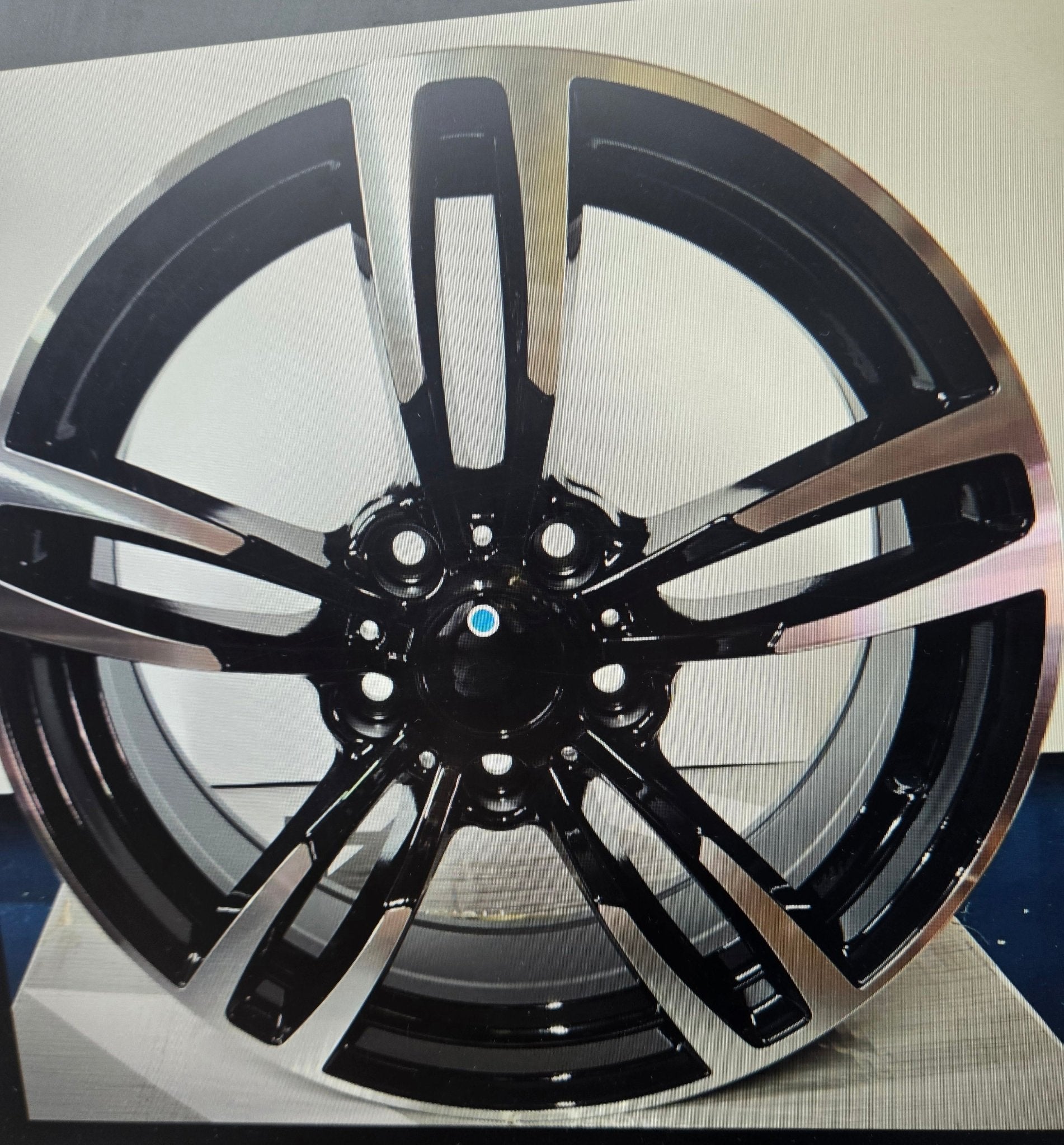 5468 19x9.5 5x120 BLACK MACHINED FACE - Gun Hill Tire House (WTW - WHOLESALE TIRES & WHEELS)