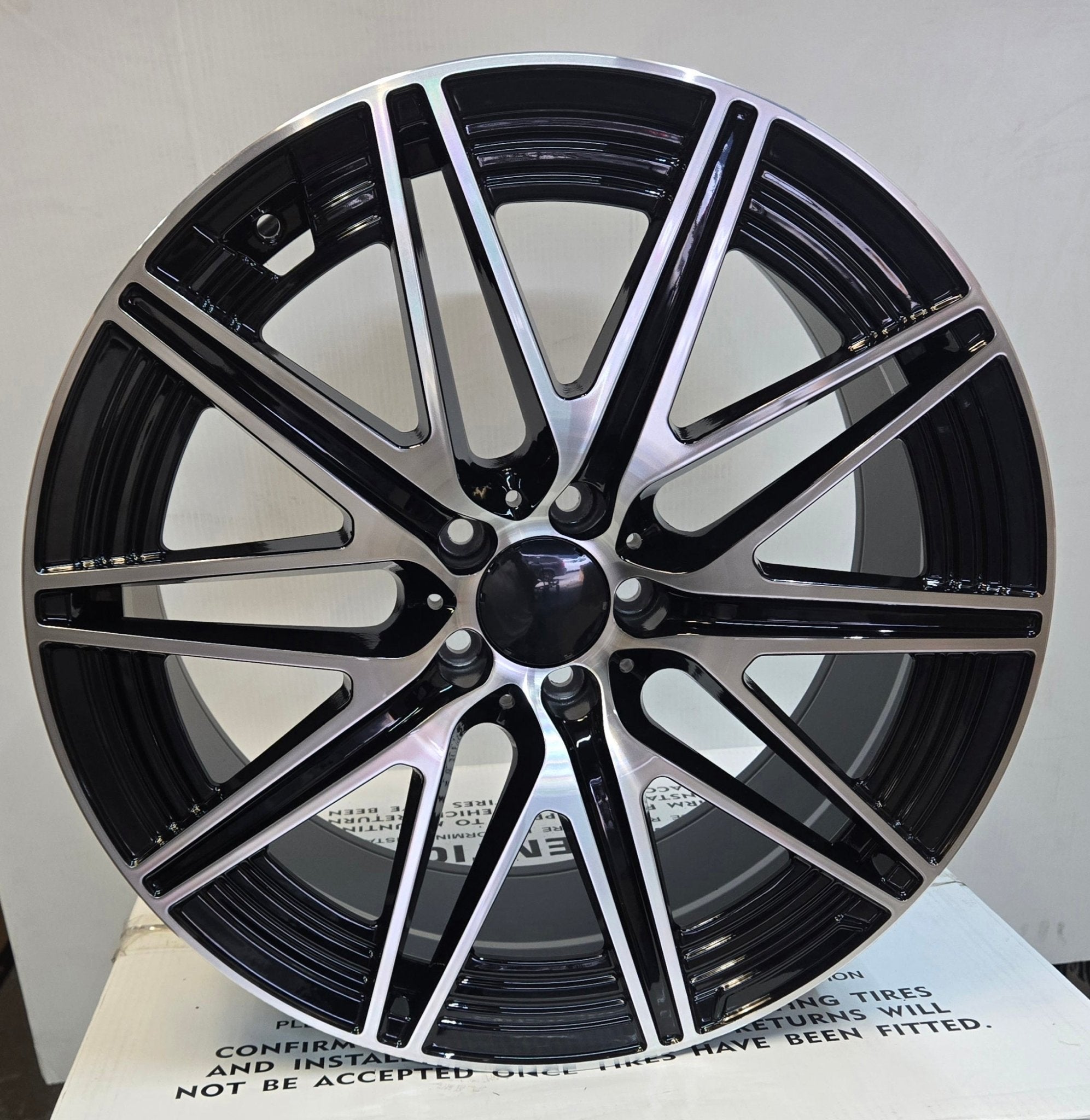 H3121F 20x9.5 5x112 GLOSS BLACK MACHINED FACE - Gun Hill Tire House (WTW - WHOLESALE TIRES & WHEELS)