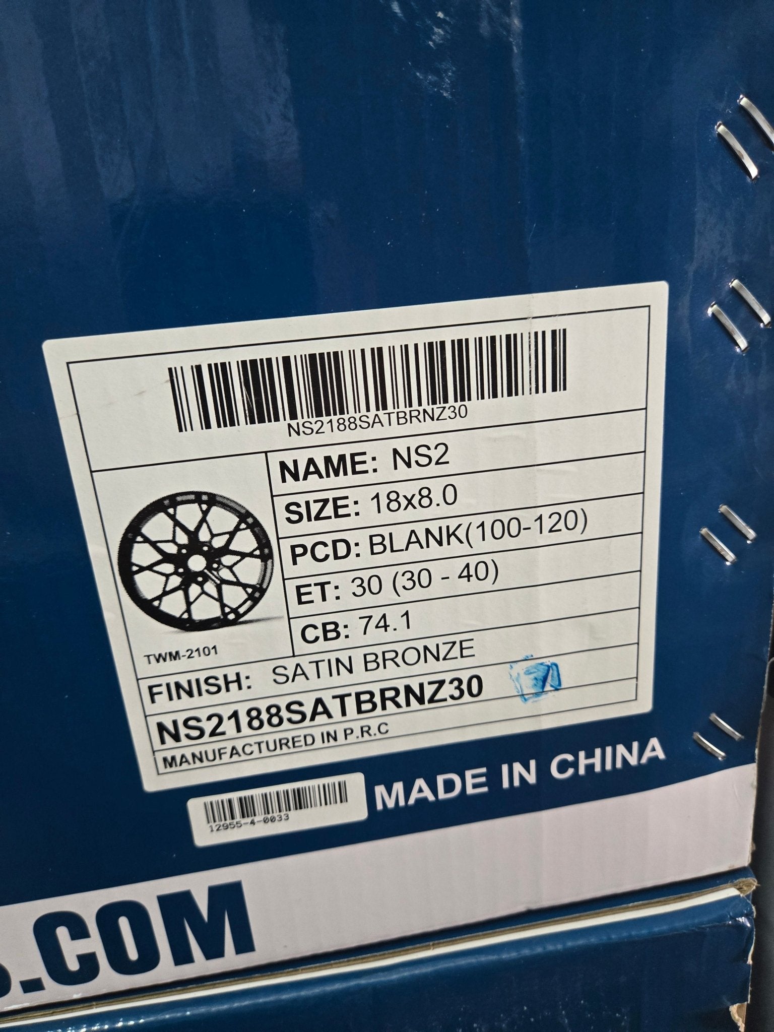 GWG NS2 18x8 BLANK SATIN BRONZE - Gun Hill Tire House (WTW - WHOLESALE TIRES & WHEELS)