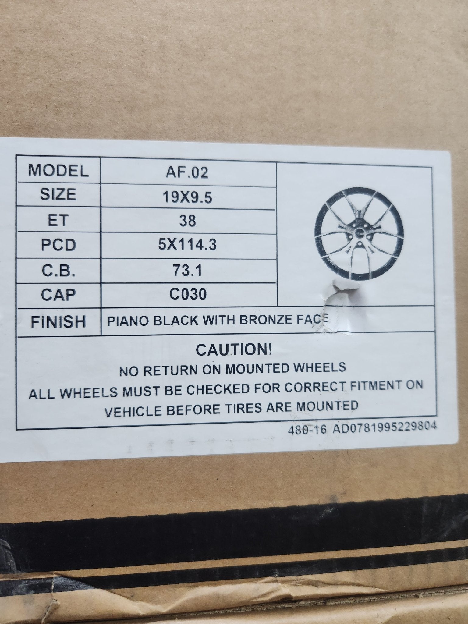 AF02 19x9.5 5x4.5 - Gun Hill Tire House (WTW - WHOLESALE TIRES & WHEELS)