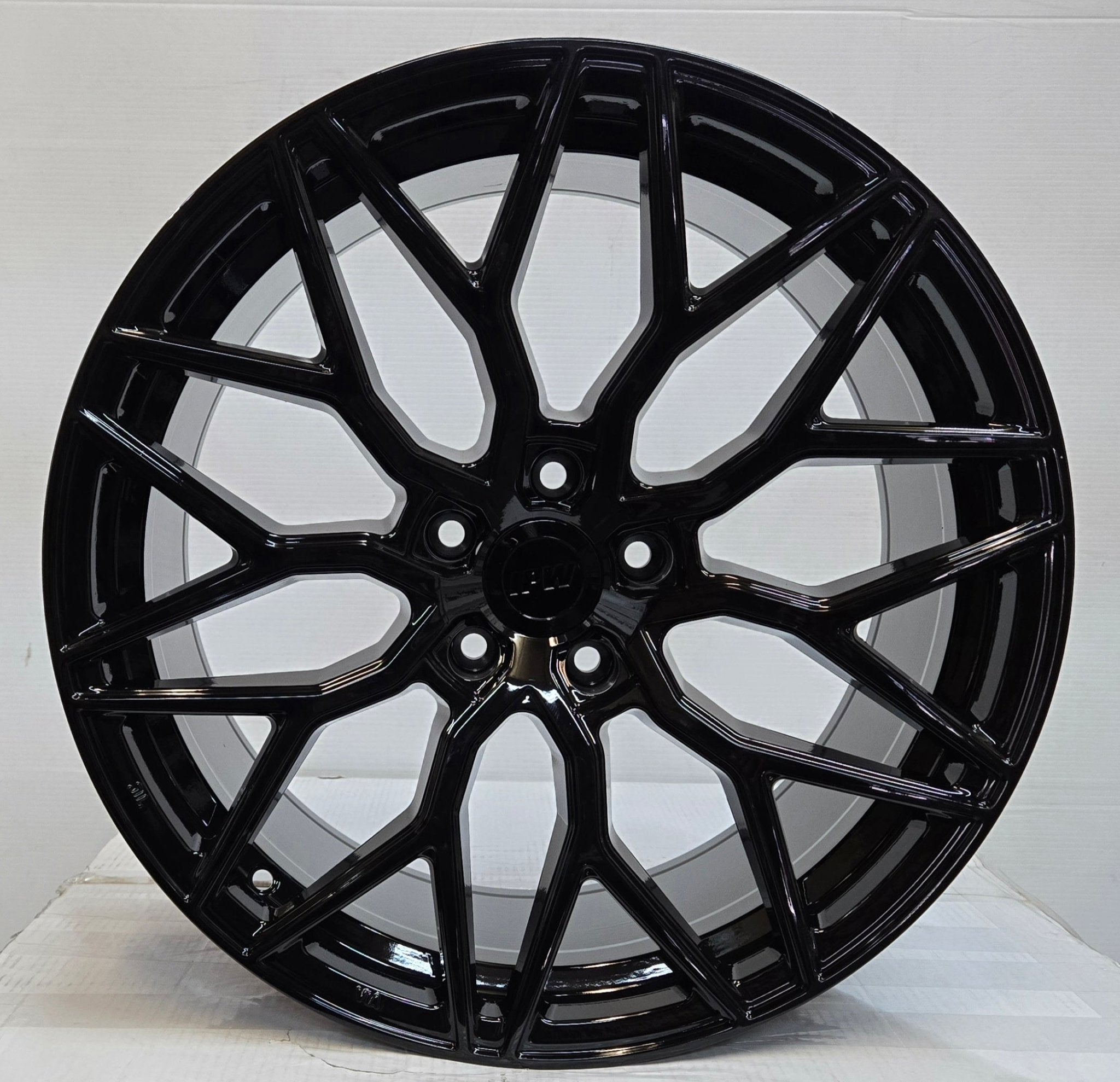 W028 19X8.5 5X112 5X114.3 GLOSS BLACK - Gun Hill Tire House (WTW - WHOLESALE TIRES & WHEELS)