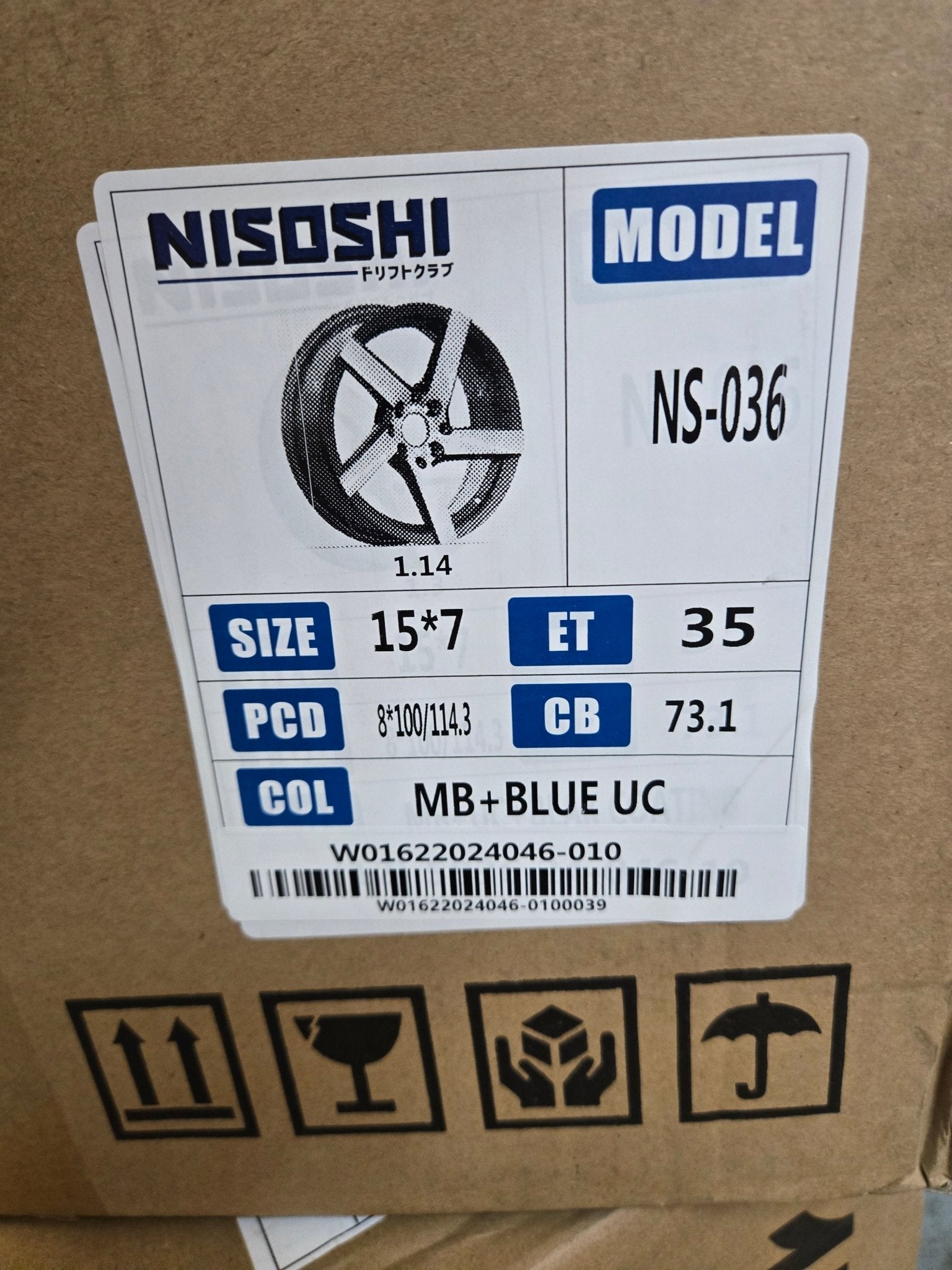 NISOSHI NS36 15x7.0 4x100 4x114.3 BLACK MACHINED FACE BLUE UNDERCUT - Gun Hill Tire House (WTW - WHOLESALE TIRES & WHEELS)
