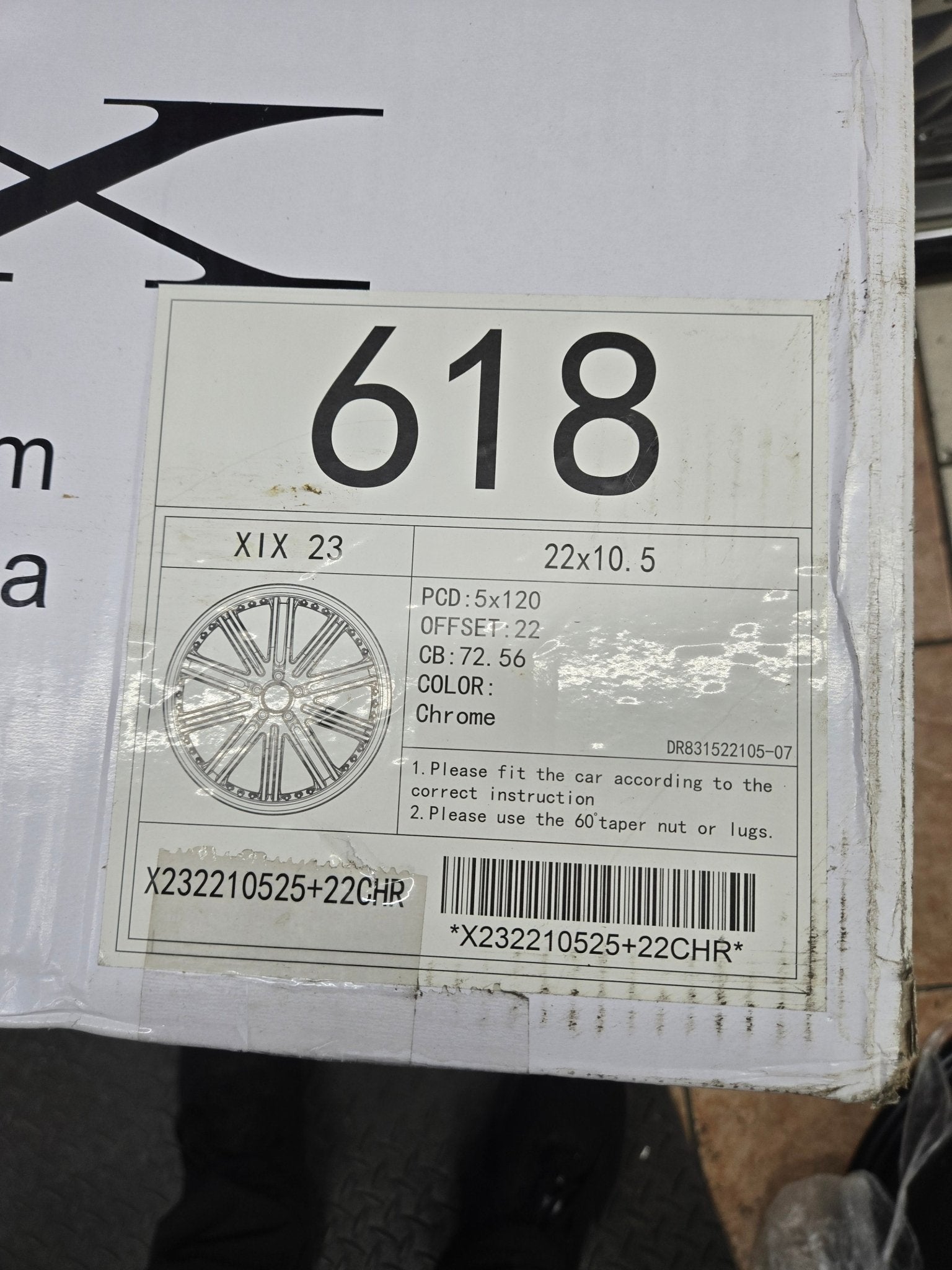 XIX X23 22x10.5 5X120 Chrome - Gun Hill Tire House (WTW - WHOLESALE TIRES & WHEELS)