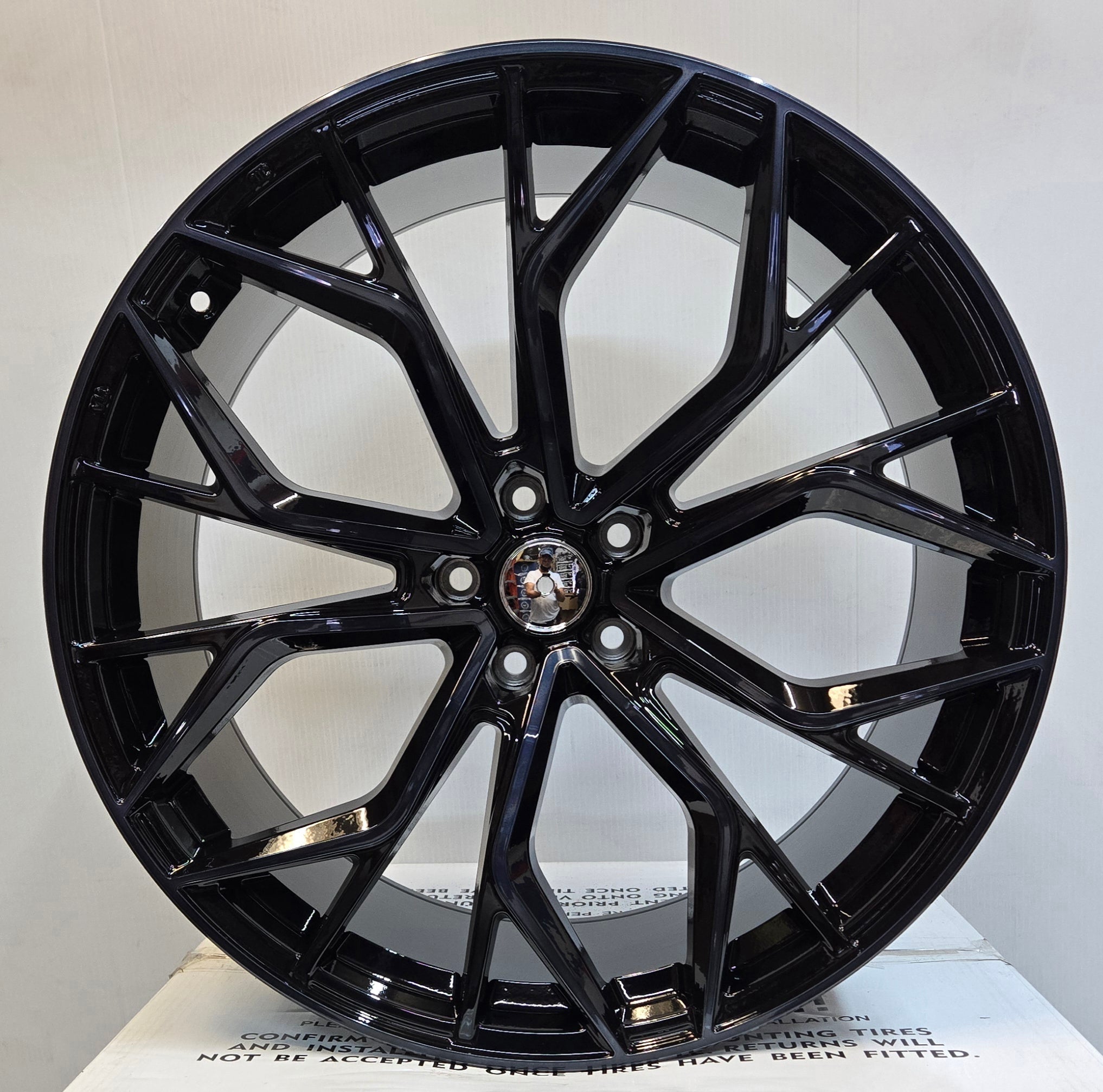 PEGASUS - 5558 22x9.0 5x112 / 5x114.3 GLOSS BLACK MACHINED FACE DARK TINTED - Gun Hill Tire House (WTW - WHOLESALE TIRES & WHEELS)