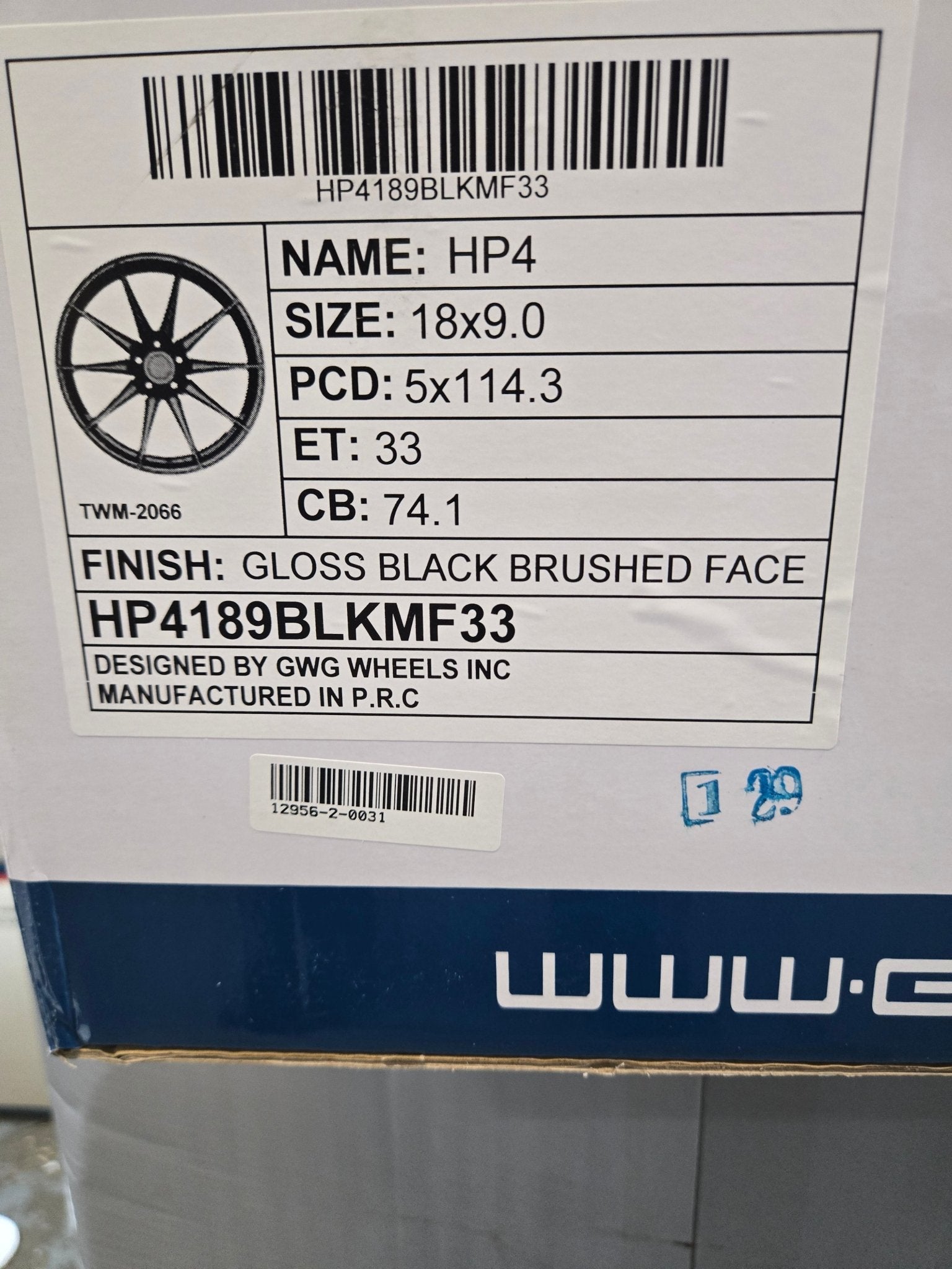 GWG HP4 18X9.0 5X114.3 BLACK MACHINED FACE - Gun Hill Tire House (WTW - WHOLESALE TIRES & WHEELS)