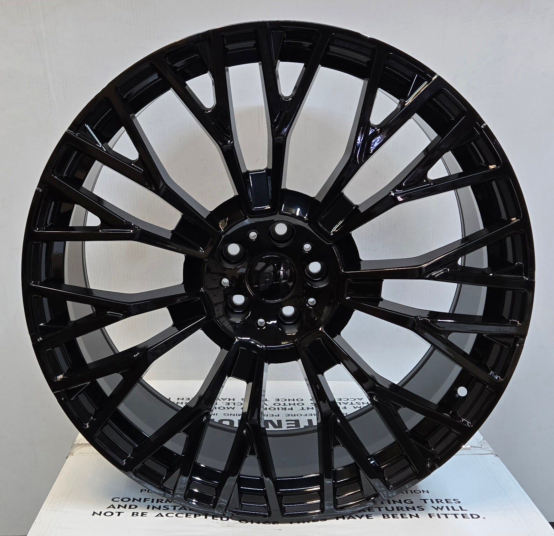 W721 22X9.5 5X112 GLOSS BLACK - Gun Hill Tire House (WTW - WHOLESALE TIRES & WHEELS)