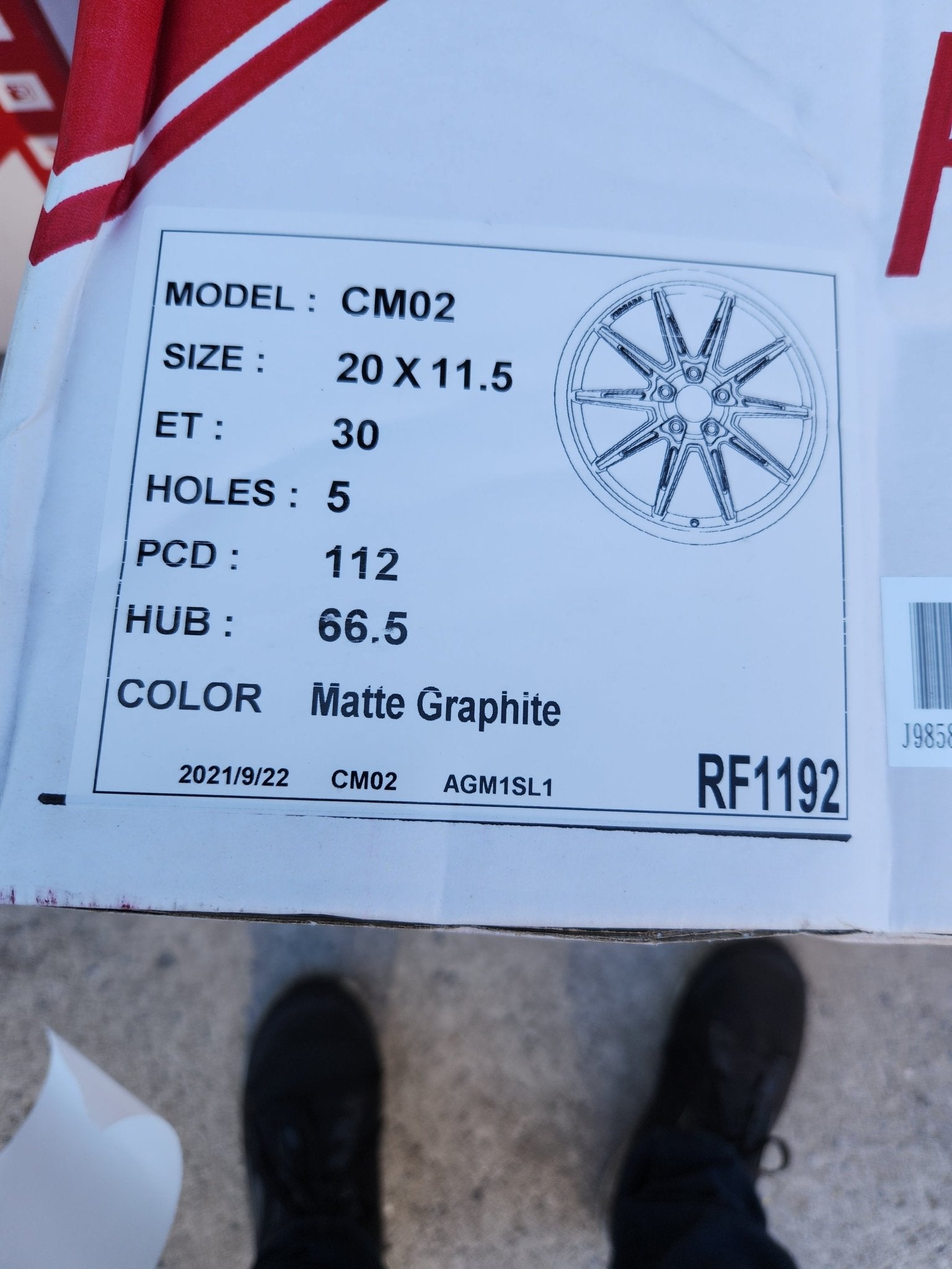 FERRADA CM2 20x11.5 5x112 ET30 CB 66.56mm MATTE GRAPHITE CHROME LIP SUPER DEEP CONCAVITY - Gun Hill Tire House (WTW - WHOLESALE TIRES & WHEELS)