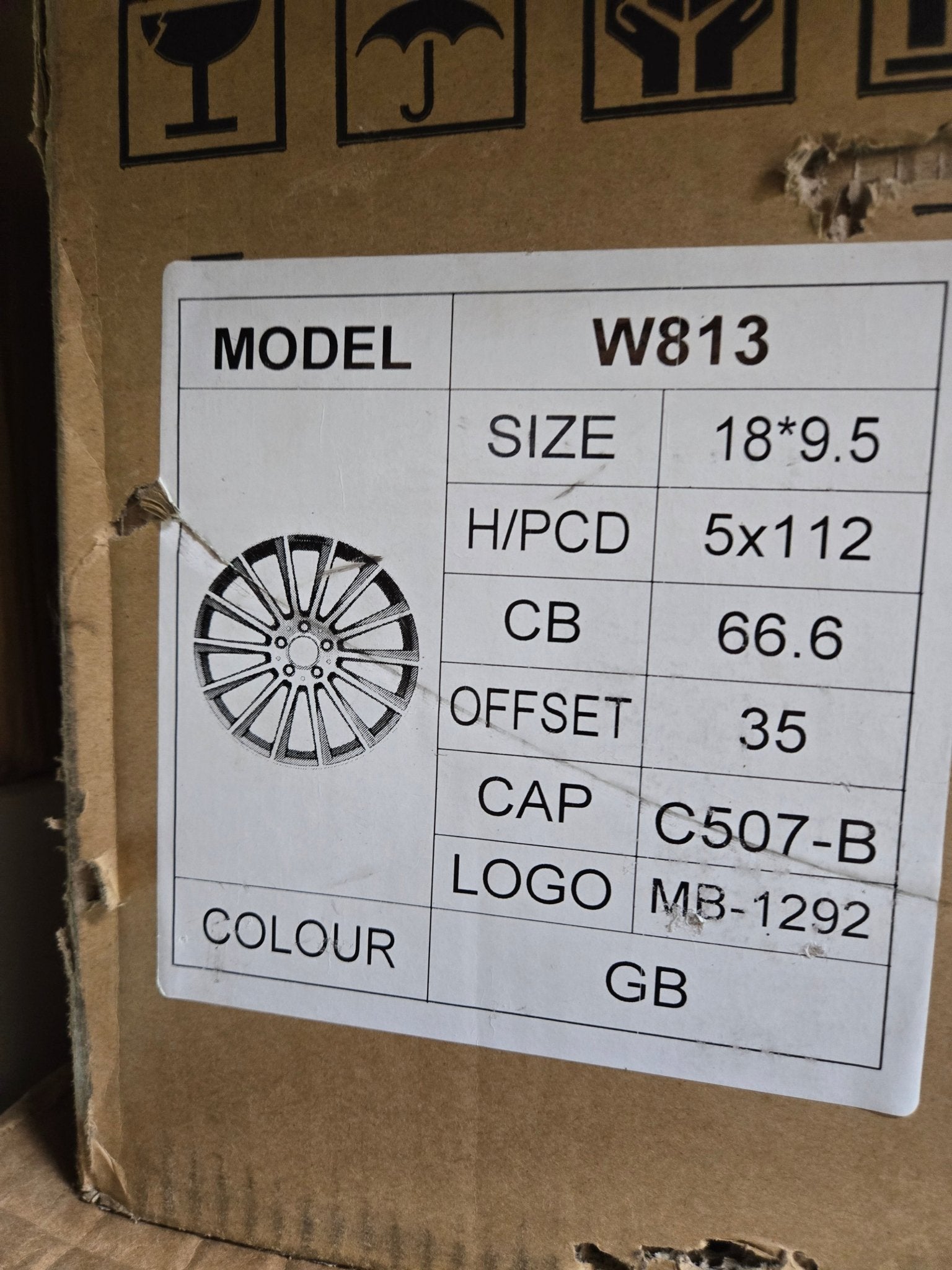 W813 18x9.5 5x112 GLOSS BLACK - Gun Hill Tire House (WTW - WHOLESALE TIRES & WHEELS)