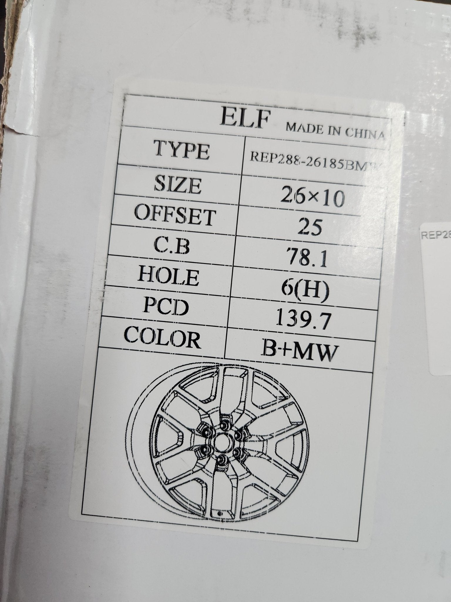 REP288 26x10 6x139.7 BLACK AND MILLED - Gun Hill Tire House (WTW - WHOLESALE TIRES & WHEELS)