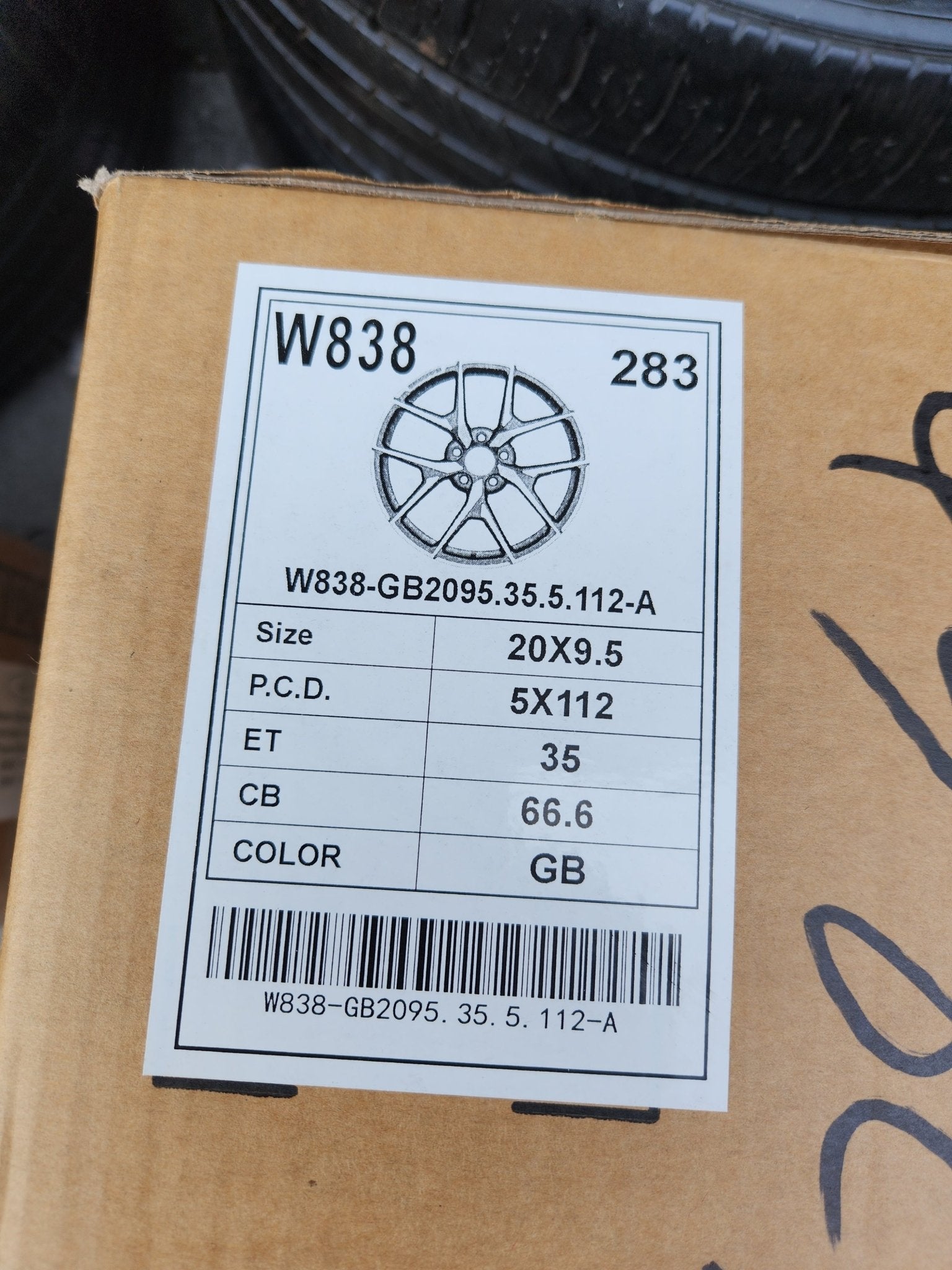 W838 20x9.5 5x112 GLOSS BLACK - Gun Hill Tire House (WTW - WHOLESALE TIRES & WHEELS)