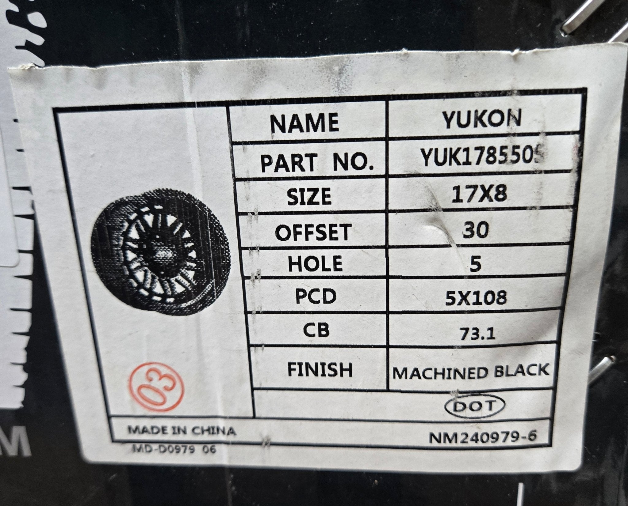 ATW YUKON 17X8.0 5X108 ET30 GLOSS BLACK MACHINED FACE - Gun Hill Tire House (WTW - WHOLESALE TIRES & WHEELS)