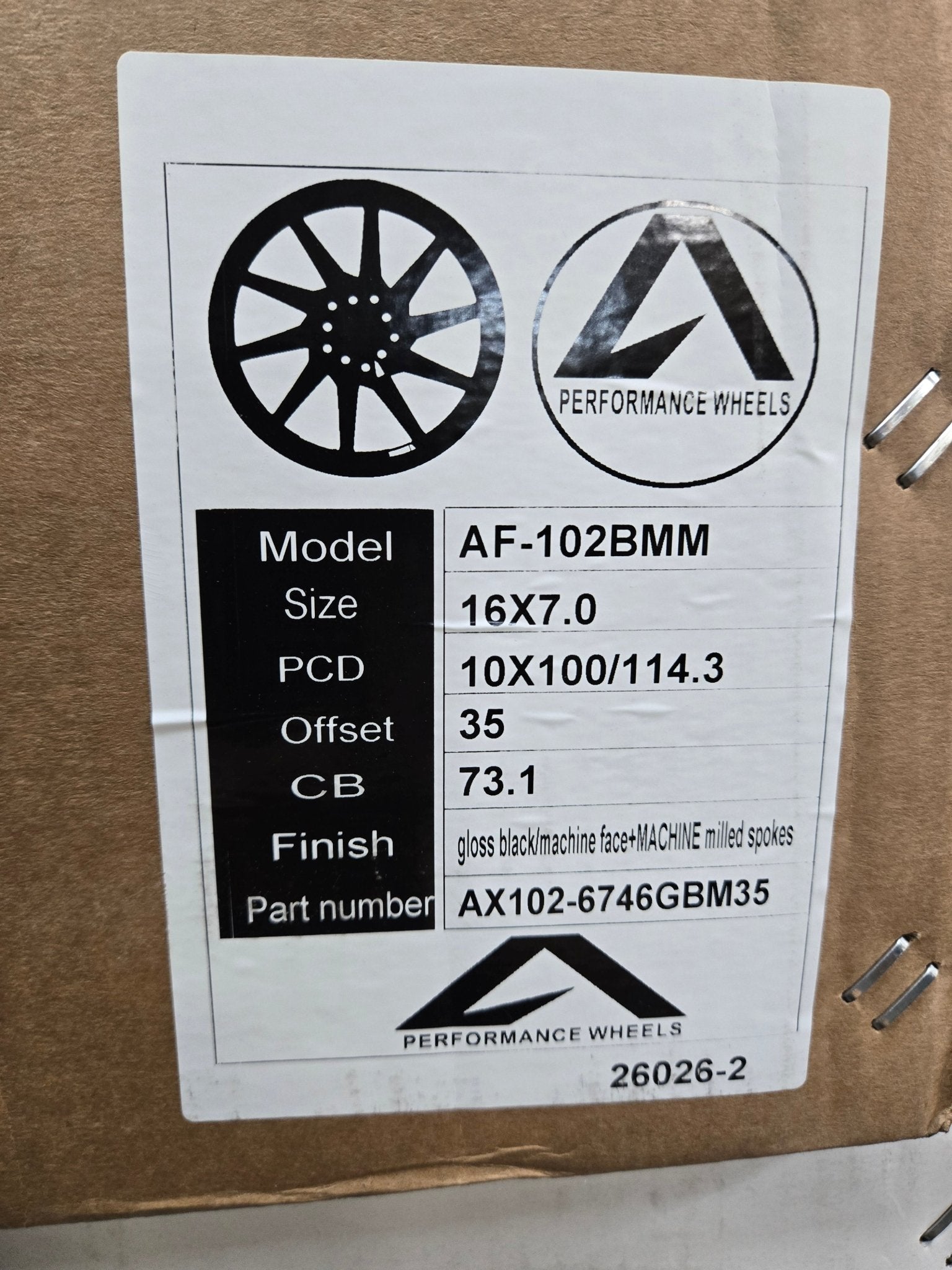 AXIA AF - 37 16x7 5x100 / 5x114.3 GLOSS BLACK MACHINED FACE MACHINED SPOKES - Gun Hill Tire House (WTW - WHOLESALE TIRES & WHEELS)