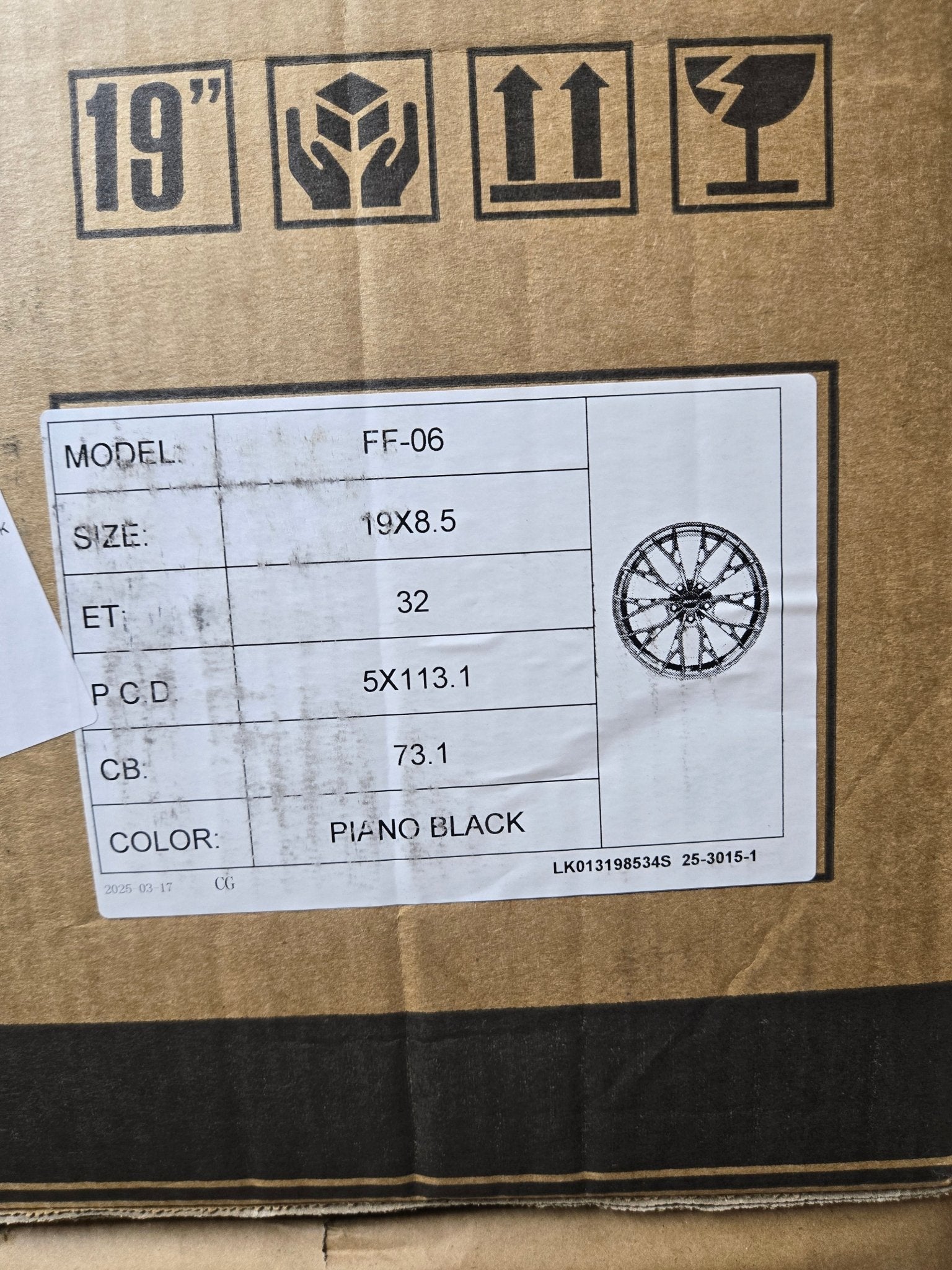 PEGASUS FF - 06 19x8.5 5x112 / 5x114.3 GLOSS BLACK - Gun Hill Tire House (WTW - WHOLESALE TIRES & WHEELS)