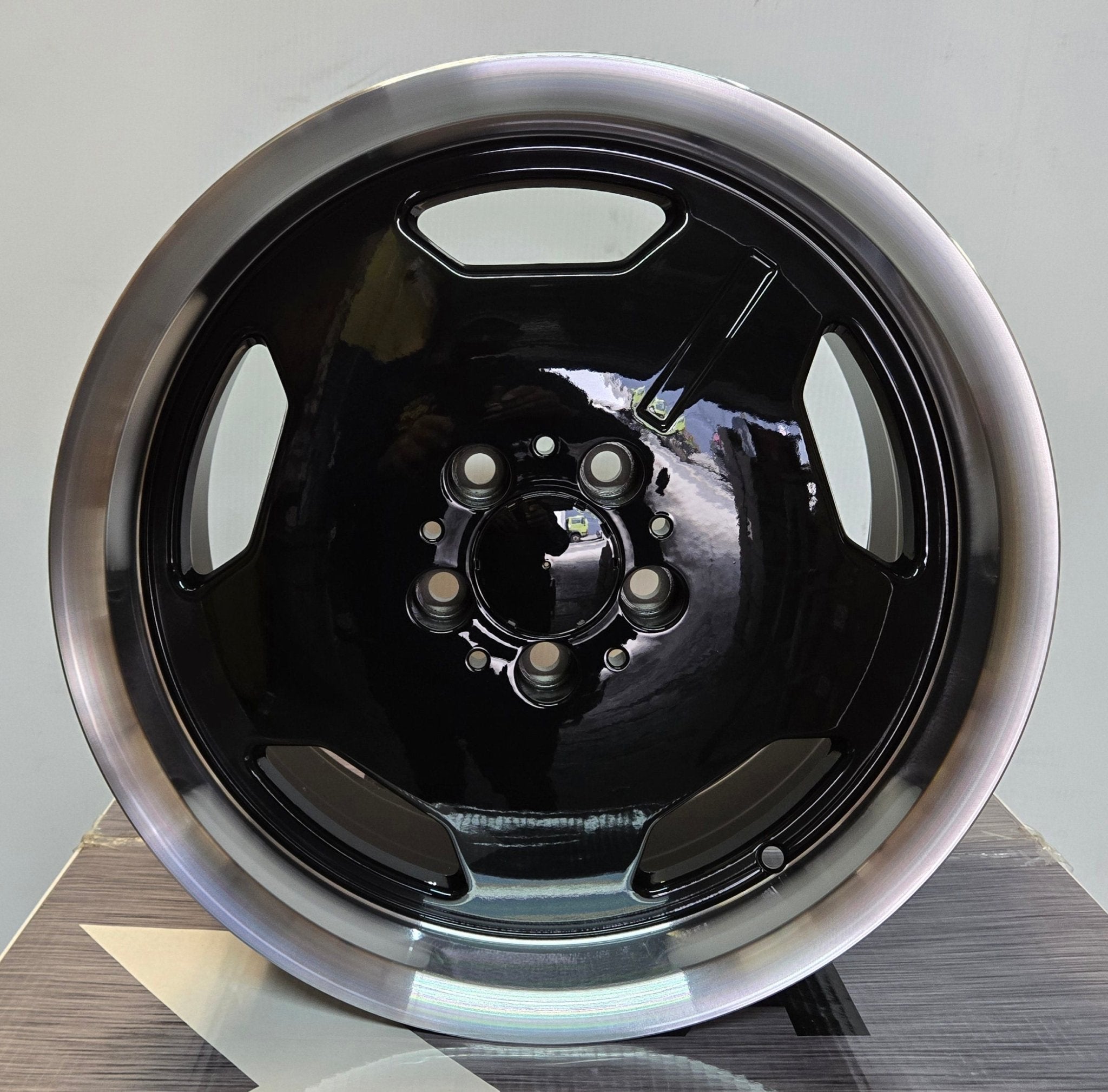 OE - 5270 5 - SPOKES STYLE 17x8.0 5x112 GLOSS BLACK POLISH LIP - Gun Hill Tire House (WTW - WHOLESALE TIRES & WHEELS)