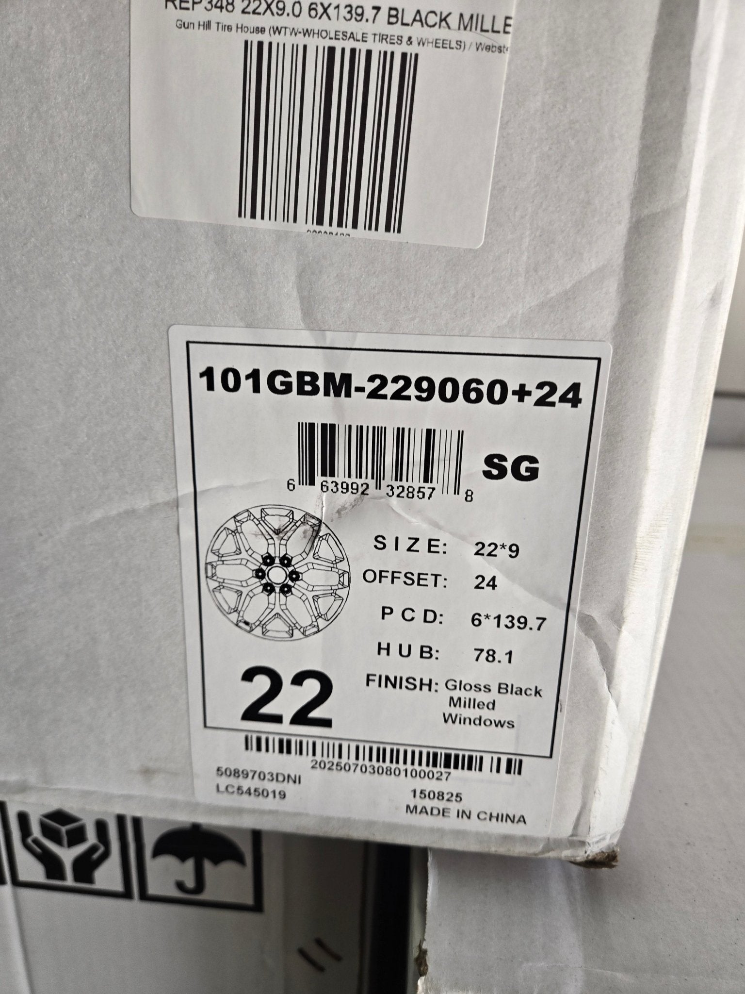 REP348 22X9.0 6X139.7 BLACK MILLED - Gun Hill Tire House (WTW - WHOLESALE TIRES & WHEELS)