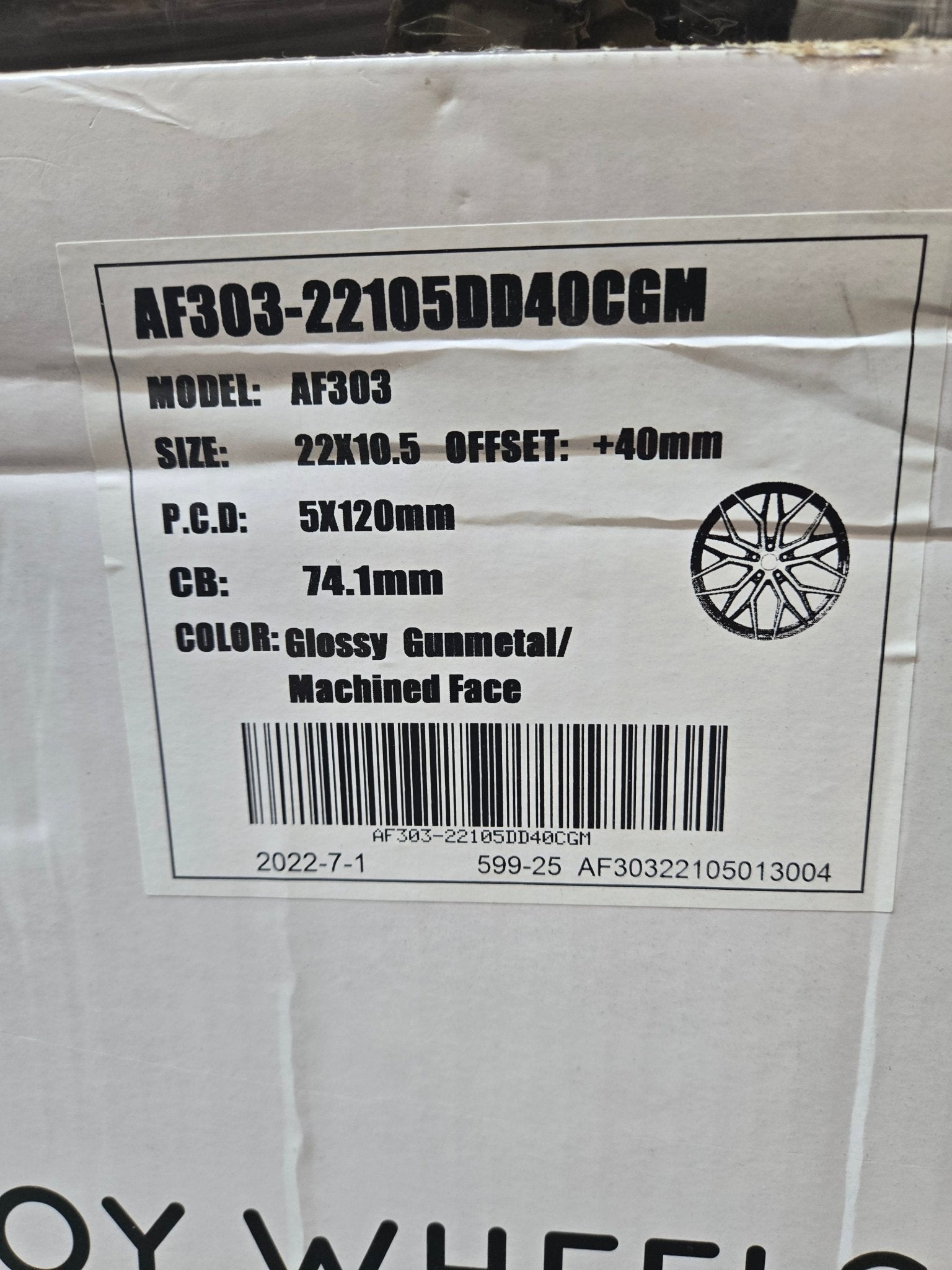 ALFINA AF303 22X10.5 5X112 GGMMF - Gun Hill Tire House (WTW - WHOLESALE TIRES & WHEELS)
