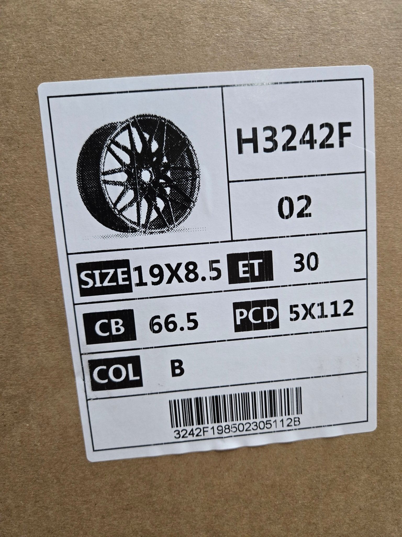 H3242F 19X8.5 5X112 PIANO BLACK - Gun Hill Tire House (WTW - WHOLESALE TIRES & WHEELS)