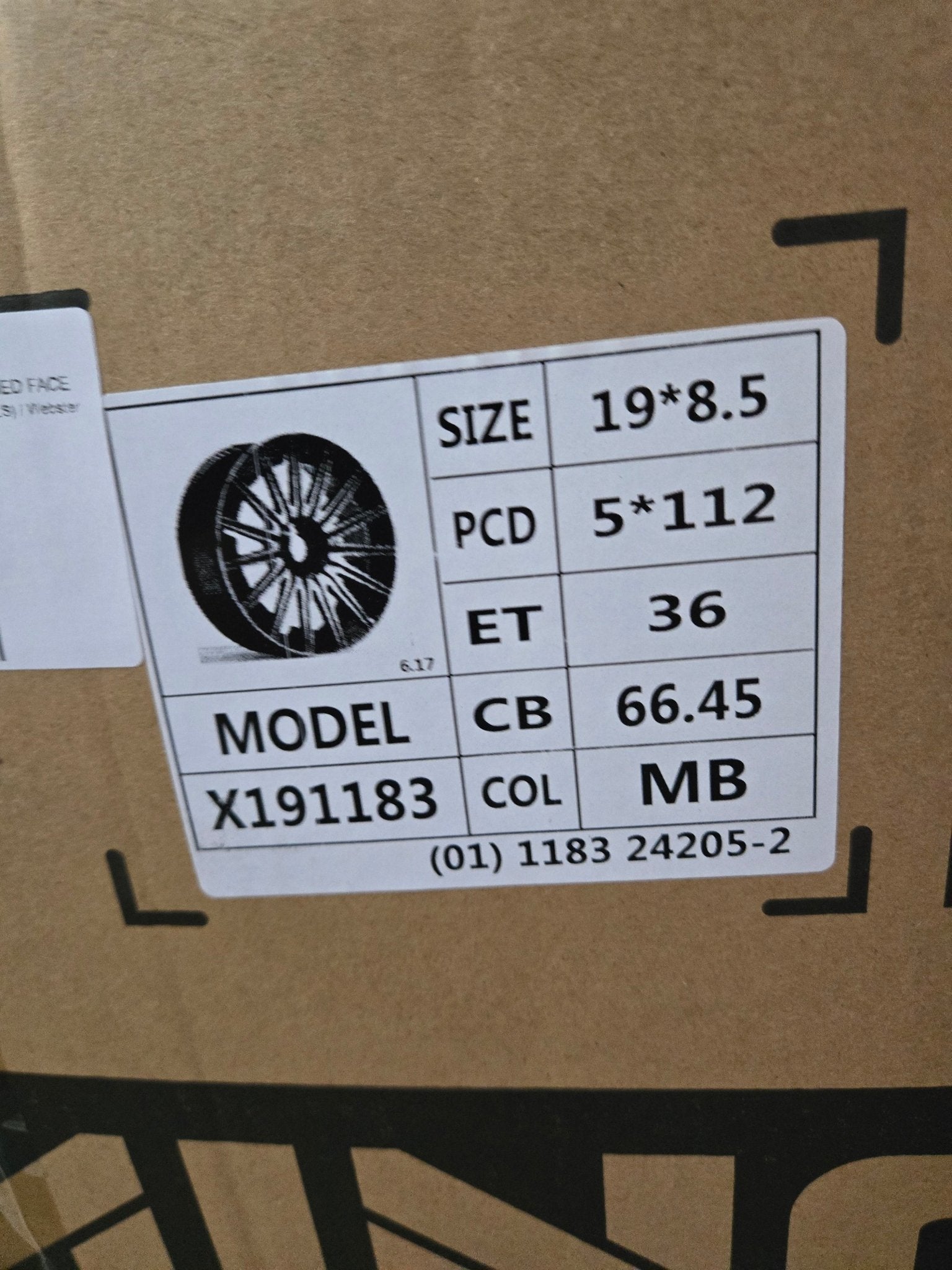 OE - X1183 19X9.5 5X112 PIANO BLACK MACHINED FACE - Gun Hill Tire House (WTW - WHOLESALE TIRES & WHEELS)