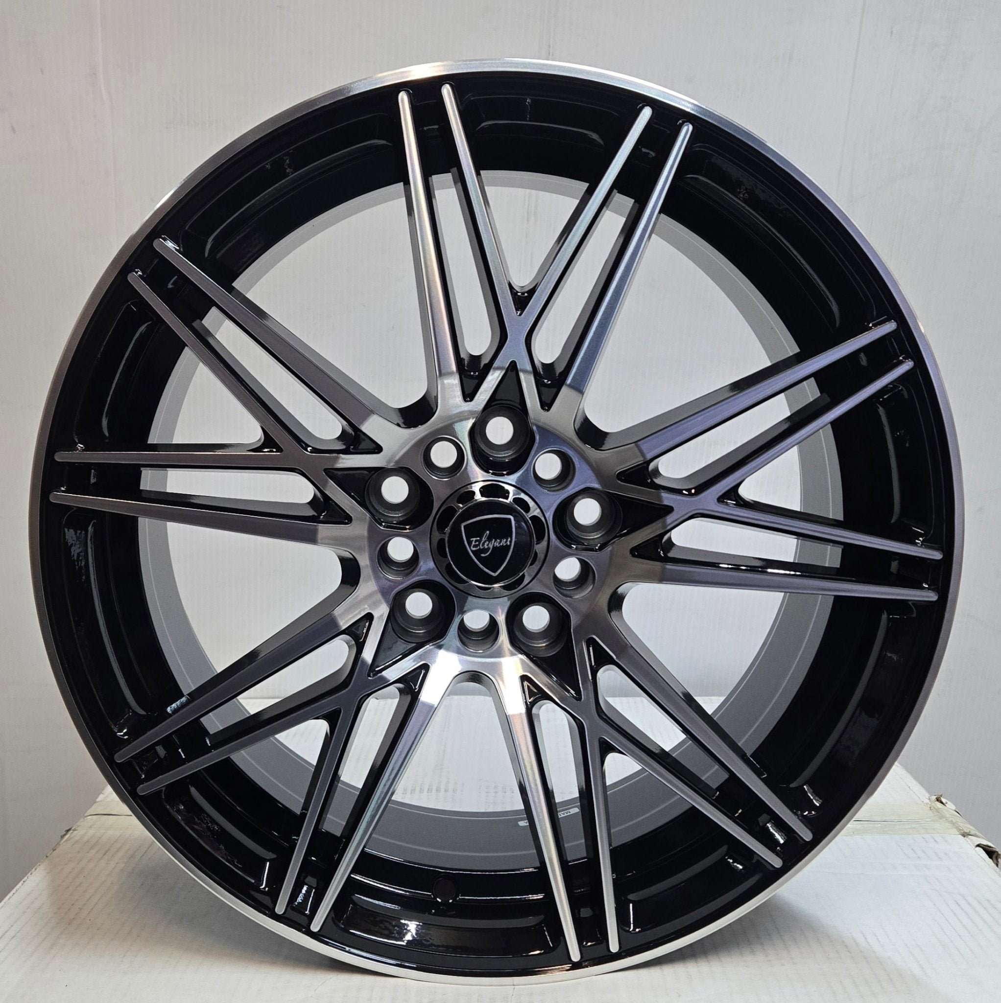 1050 ELEGANT E - 005 17X7.5 5X100 5X114.3 PIANO BLACK MACHINED FACE - Gun Hill Tire House (WTW - WHOLESALE TIRES & WHEELS)