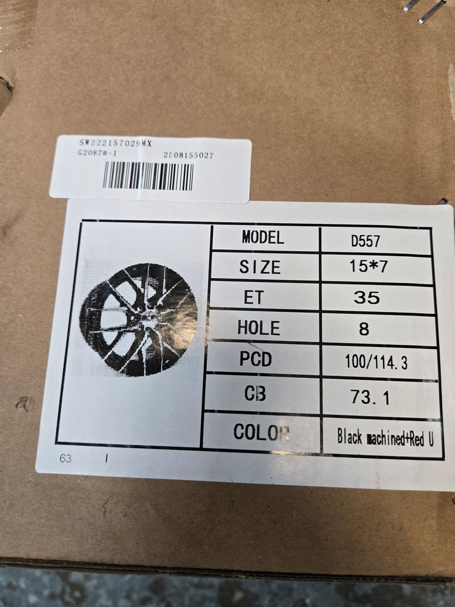 PEGASUS D557 15X7.0 4X100 4X114.3 PIANO BLACK RED UNDER - CUT - Gun Hill Tire House (WTW - WHOLESALE TIRES & WHEELS)