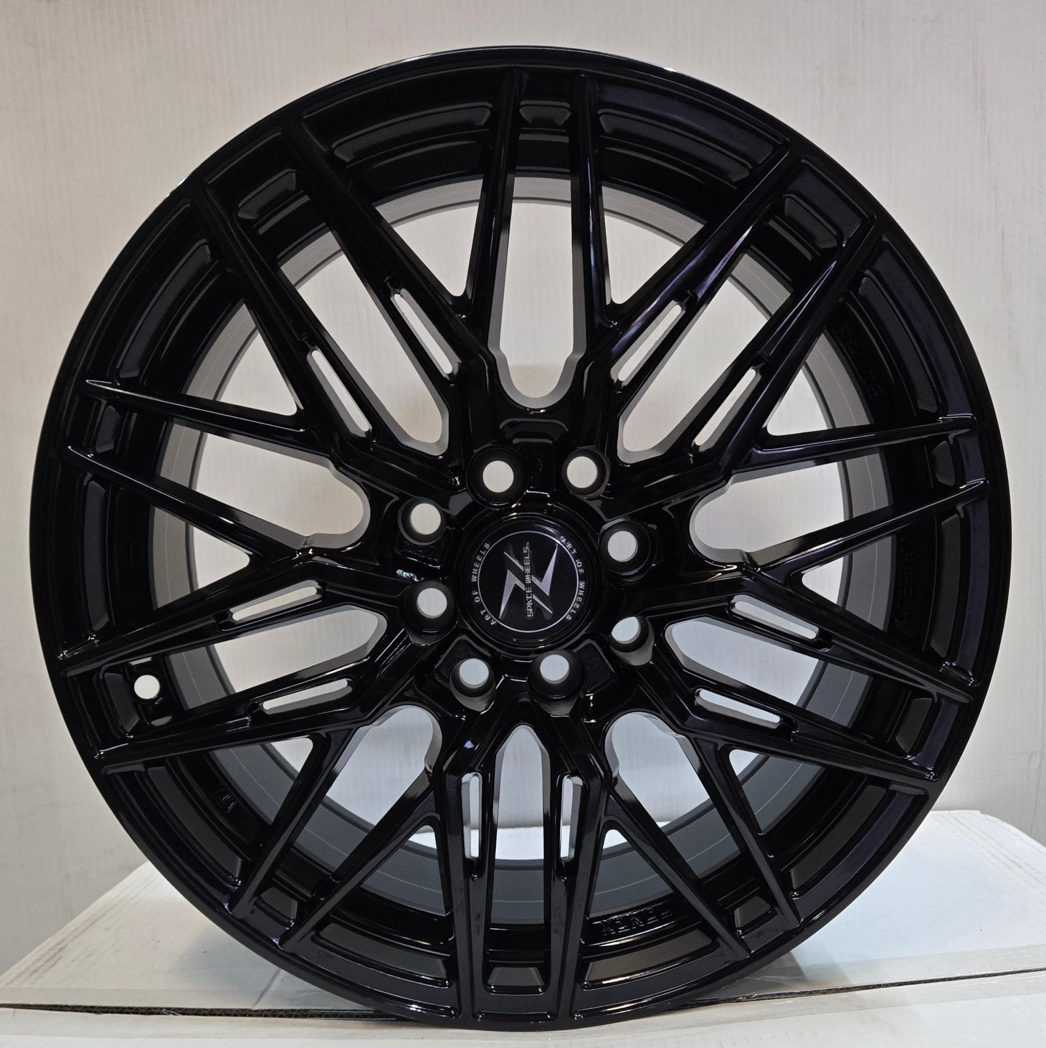 SPACE WHEEL SR16 16X7.0 4X100 4X114.3 PIANO BLACK - Gun Hill Tire House (WTW - WHOLESALE TIRES & WHEELS)