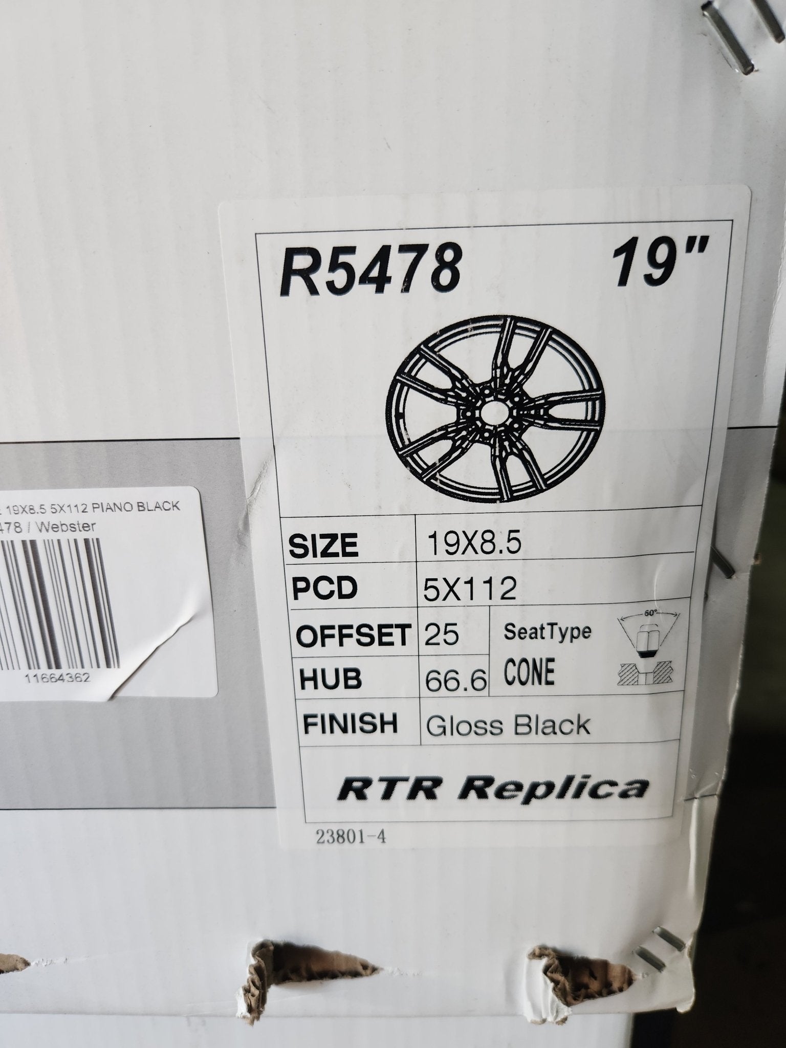 OE - 5478 792M STYLE 19X8.5 5X112 PIANO BLACK - Gun Hill Tire House (WTW - WHOLESALE TIRES & WHEELS)