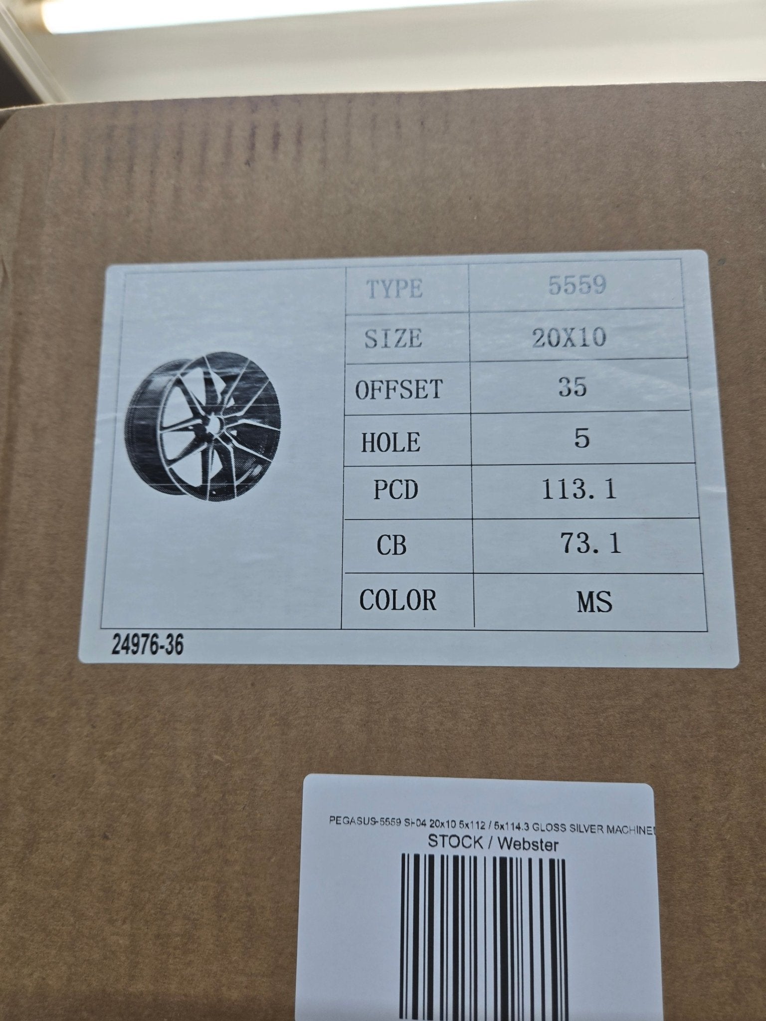 PEGASUS - 5559 Si - 04 20x10 5x112 / 5x114.3 GLOSS SILVER MACHINED - Gun Hill Tire House (WTW - WHOLESALE TIRES & WHEELS)