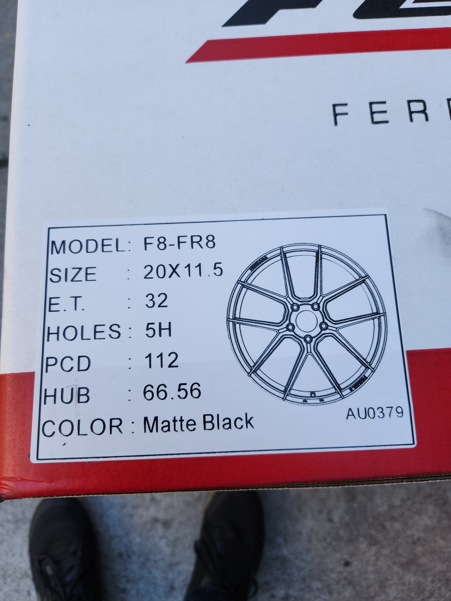 FERRADA FORGE - 8 F8 - FR8 20x11.5 5x112 ET32 CB 66.6mm MATTE BLACK SUPER DEEP CONCAVITY - Gun Hill Tire House (WTW - WHOLESALE TIRES & WHEELS)