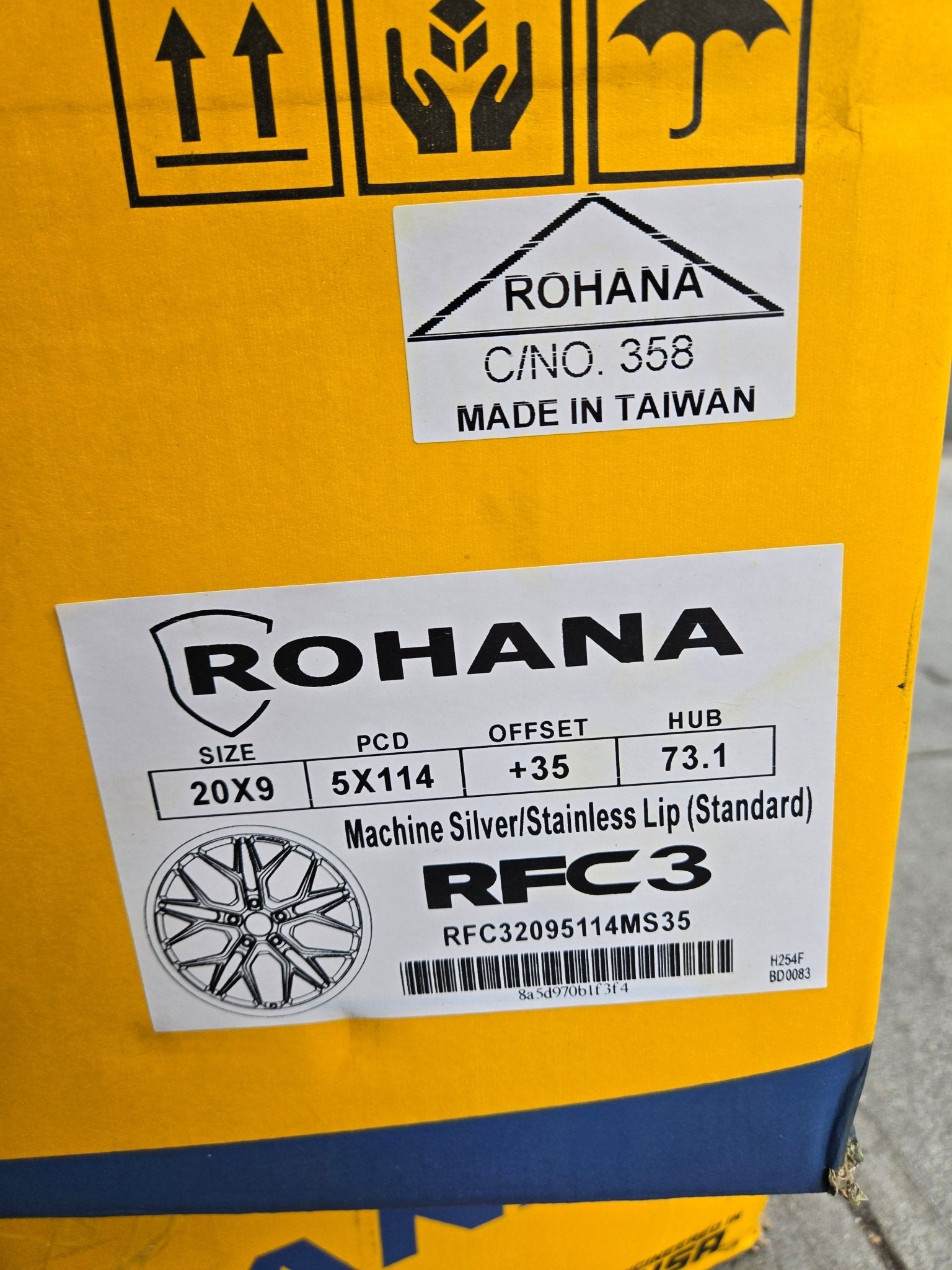 ROHANA RFC3 20x9 5x114.3 MACHINE SILVER STAINLESS LIP - Gun Hill Tire House (WTW - WHOLESALE TIRES & WHEELS)