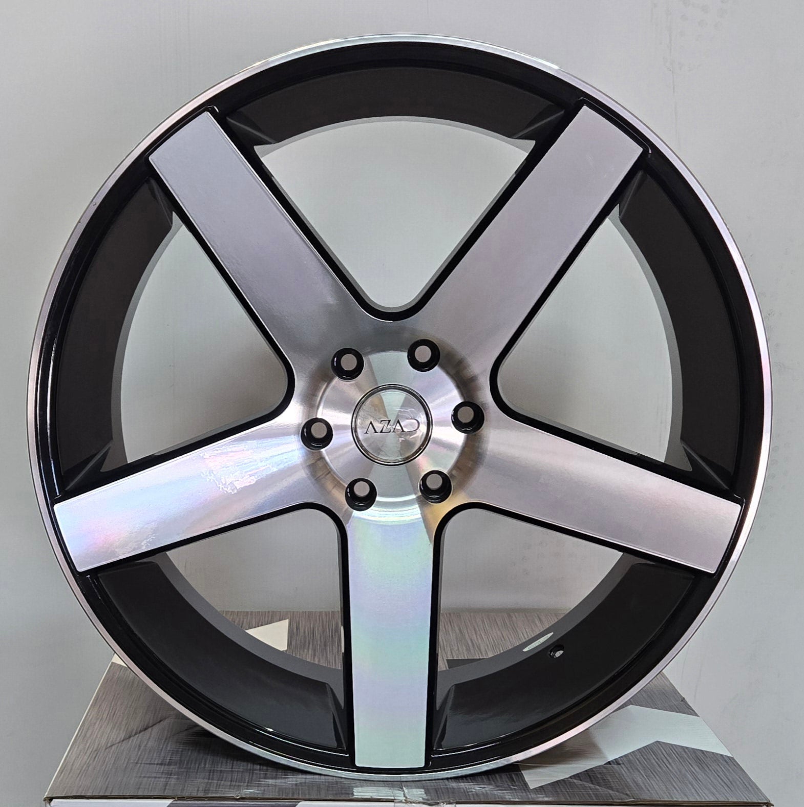 AZ5198 24X10 6X5.5 BLACK MACHINED FACE - Gun Hill Tire House (WTW - WHOLESALE TIRES & WHEELS)